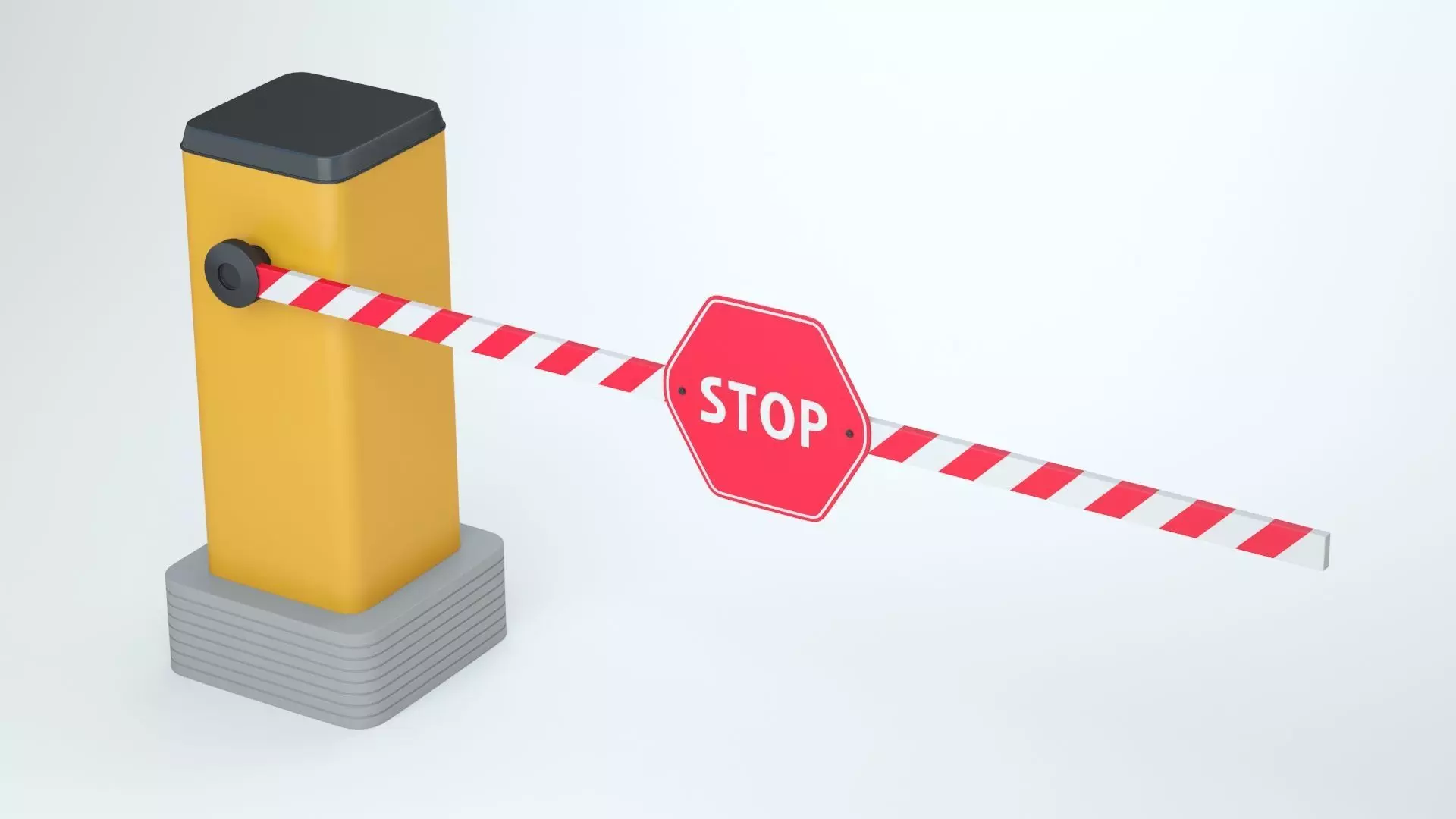 Parking Car Barrier 3D model