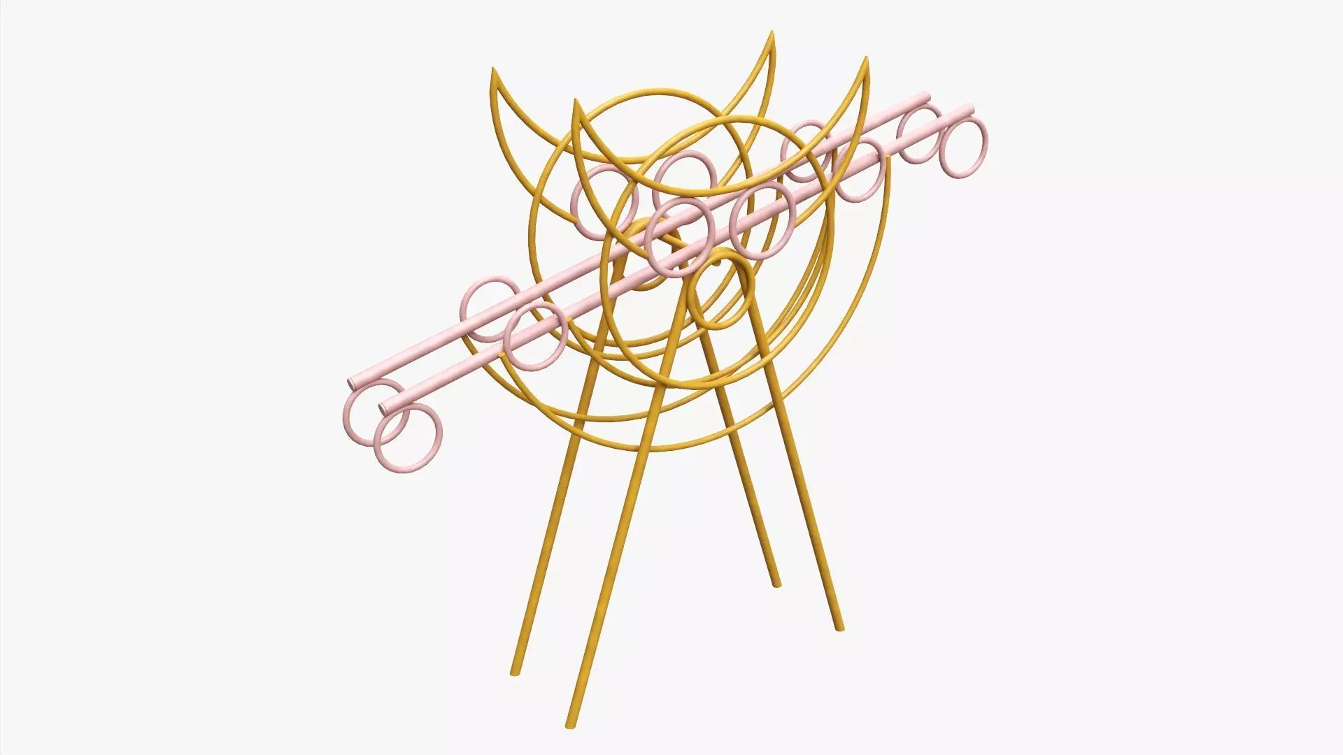 Outdoor playground balancer 3D model_0