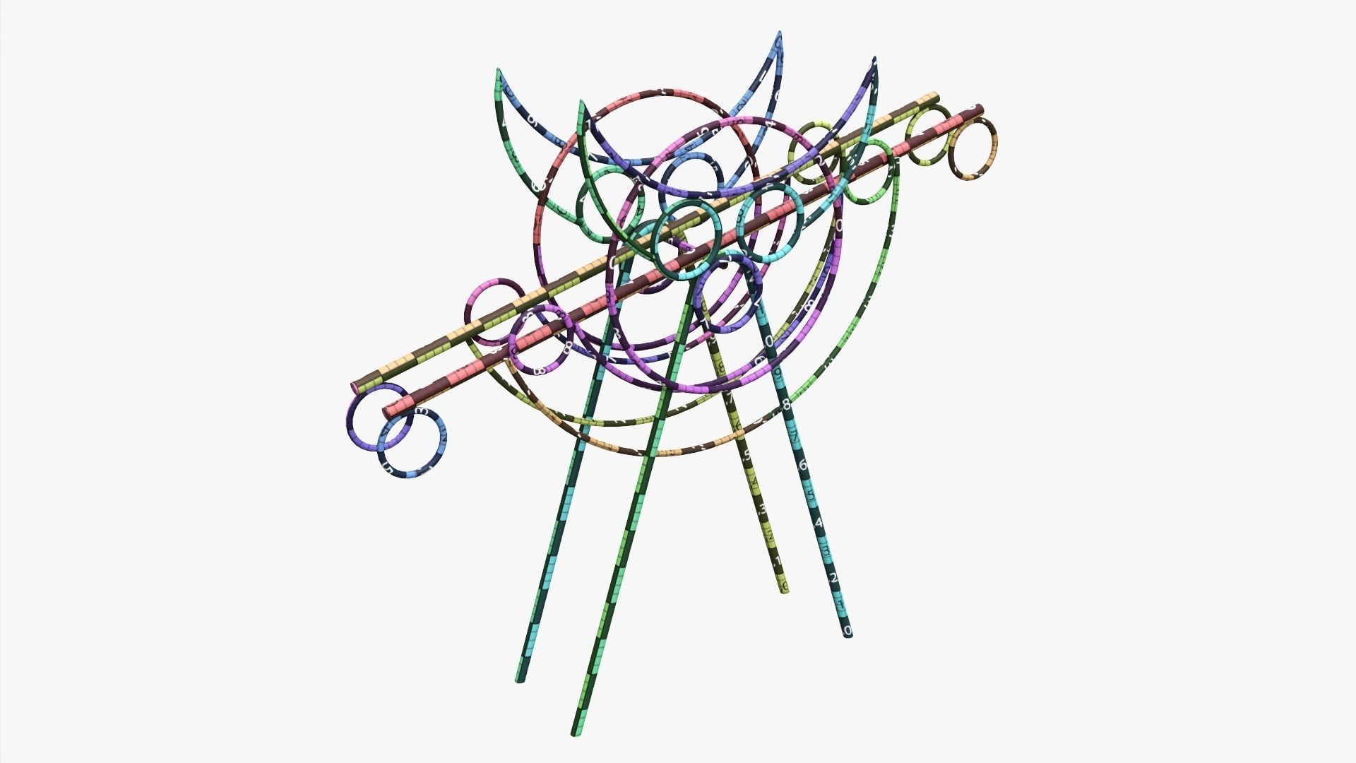 Outdoor playground balancer 3D model_6