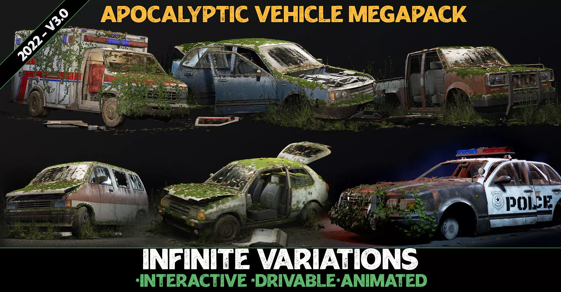 Apocalyptic Vehicle Collection - Premium UE4 UE5 Low-poly 3D model_0