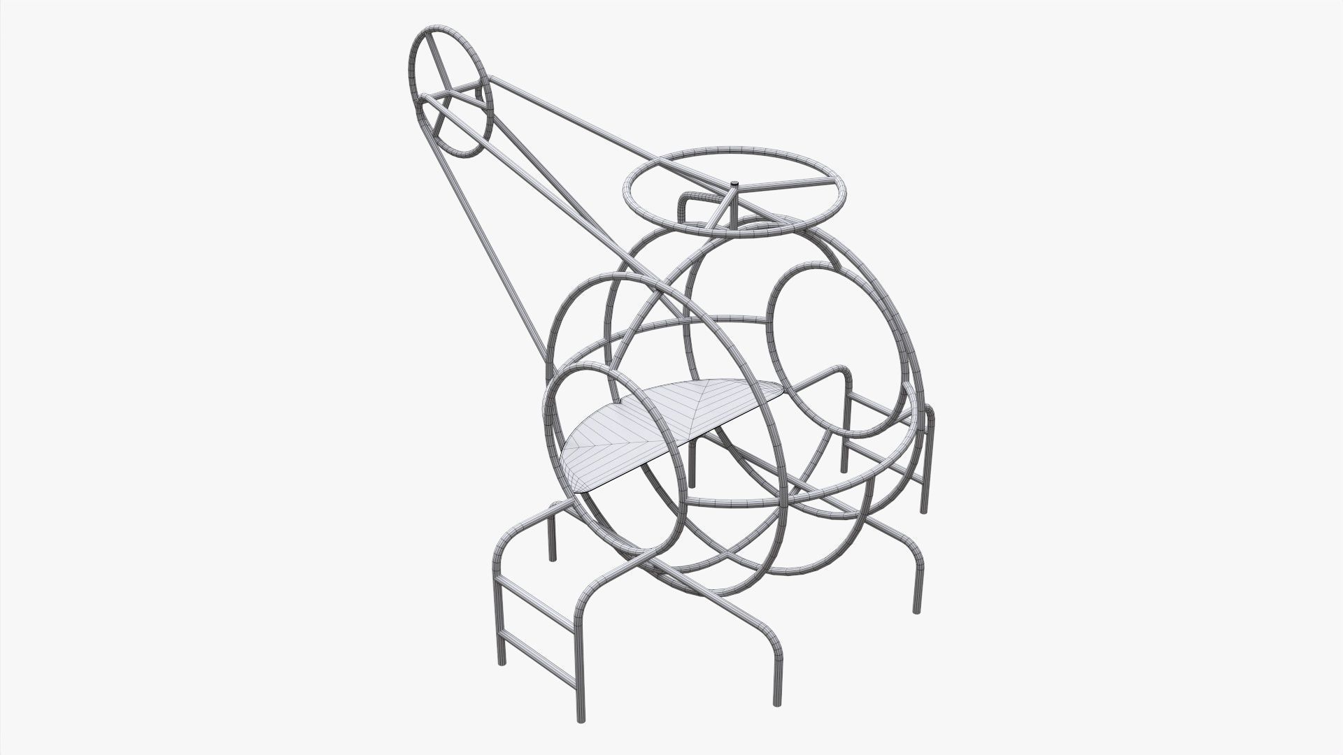 Outdoor playground helicopter 3D model_7