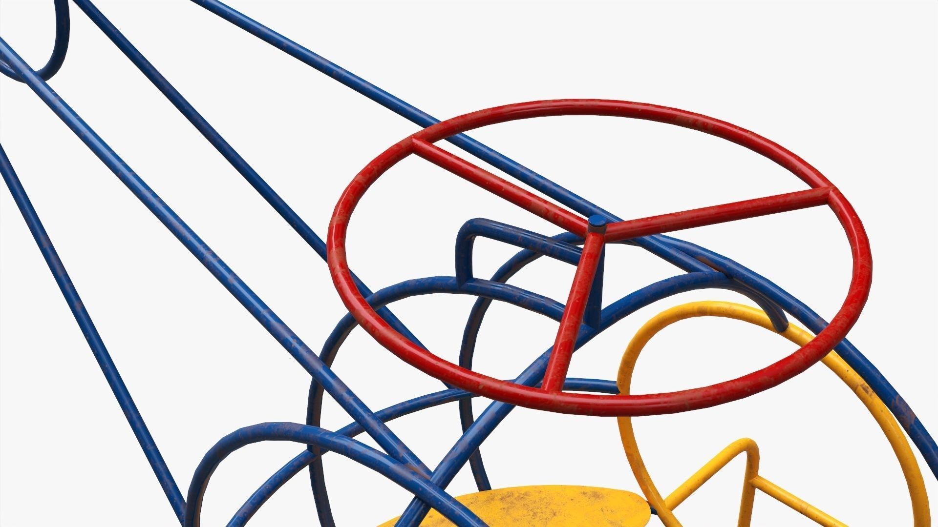 Outdoor playground helicopter 3D model_3