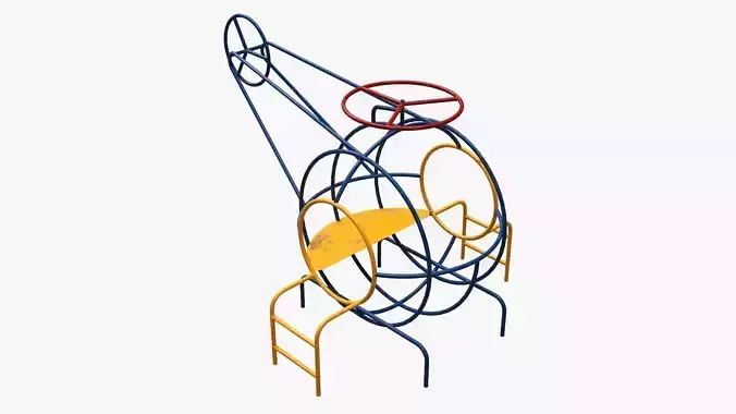 Outdoor playground helicopter 3D model