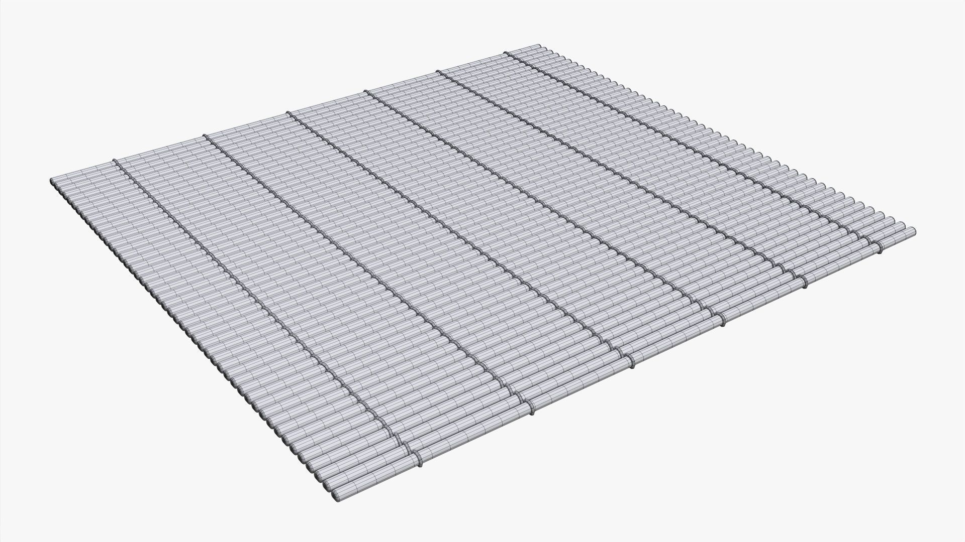 Bamboo Sushi mat 3D model_7