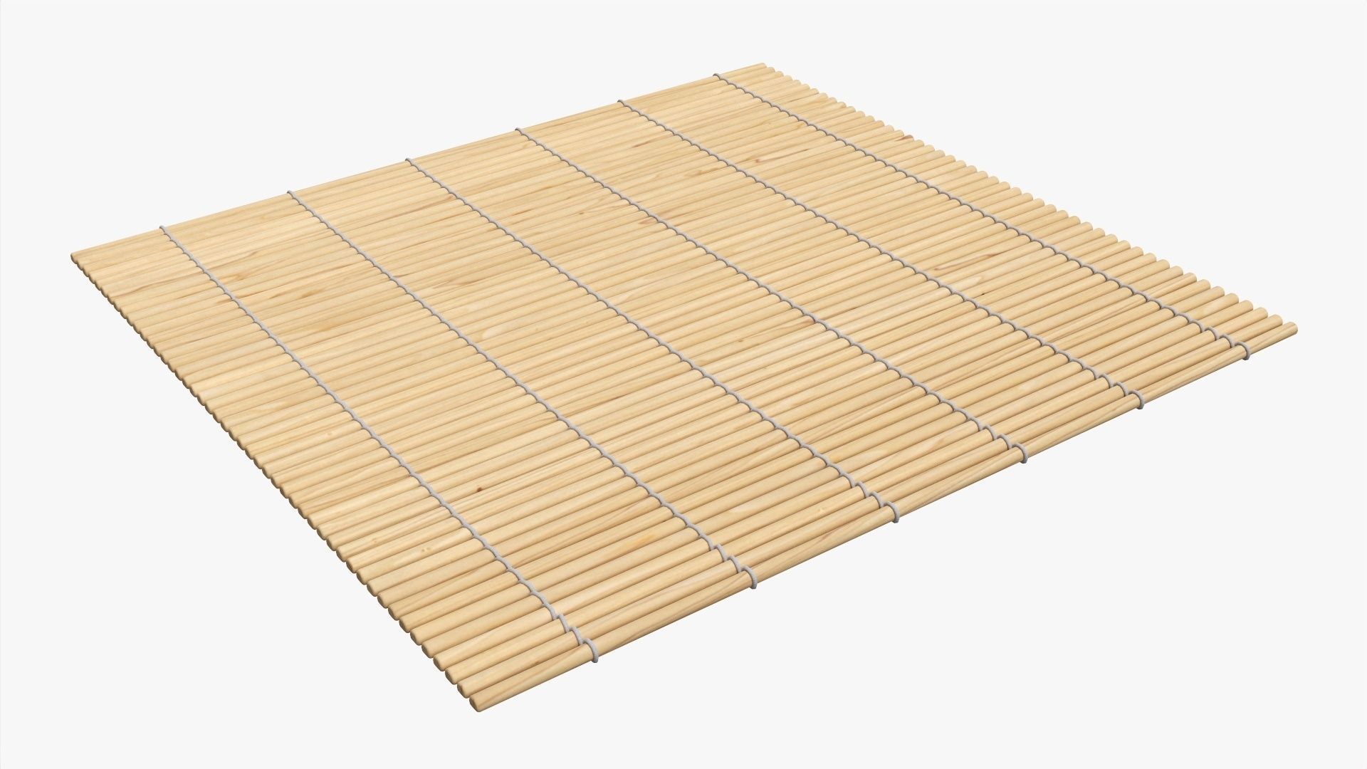 Bamboo Sushi mat 3D model_1