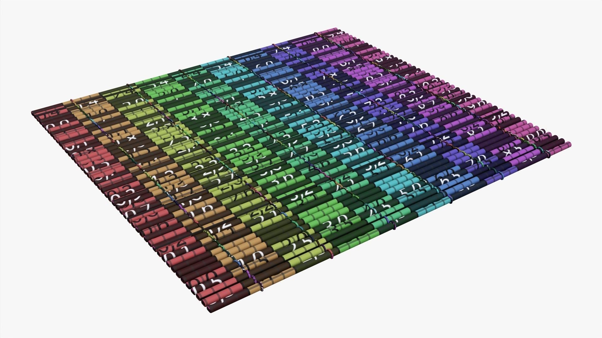 Bamboo Sushi mat 3D model_8