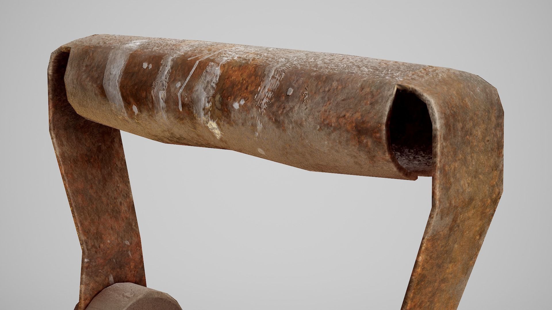 Old retro dirty damaged wonder lamp flashlight da1 Low-poly 3D model_6