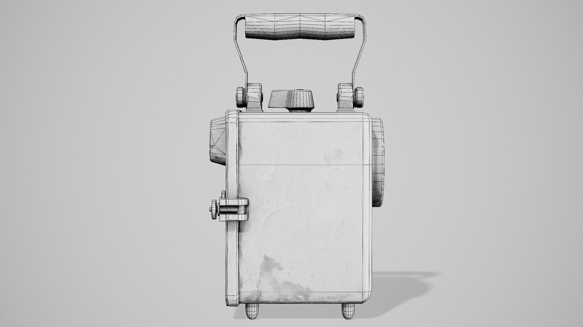 Old retro dirty damaged wonder lamp flashlight da1 Low-poly 3D model_14