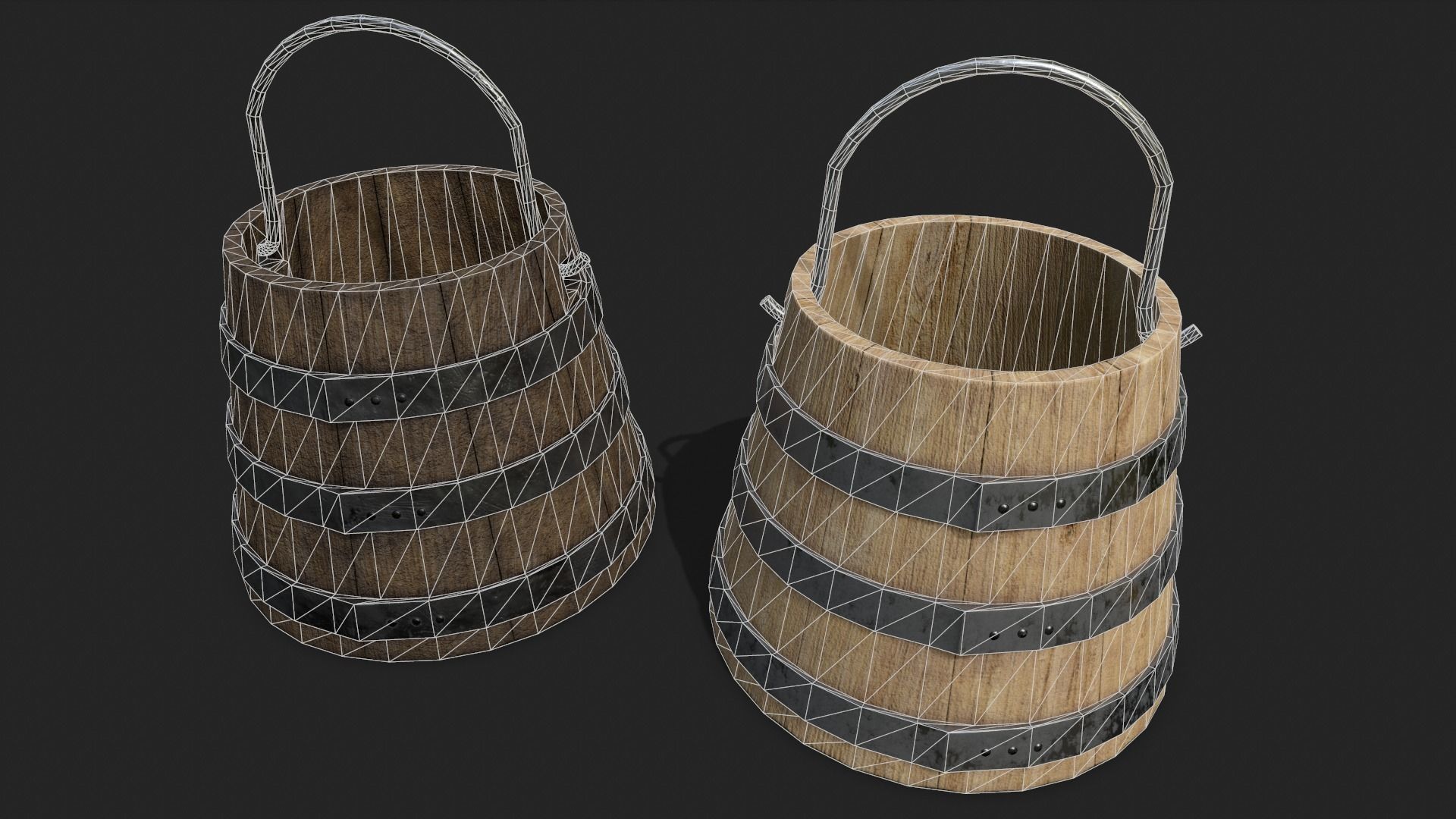 Bucket Pack Low poly 3D Models Low-poly 3D model_15