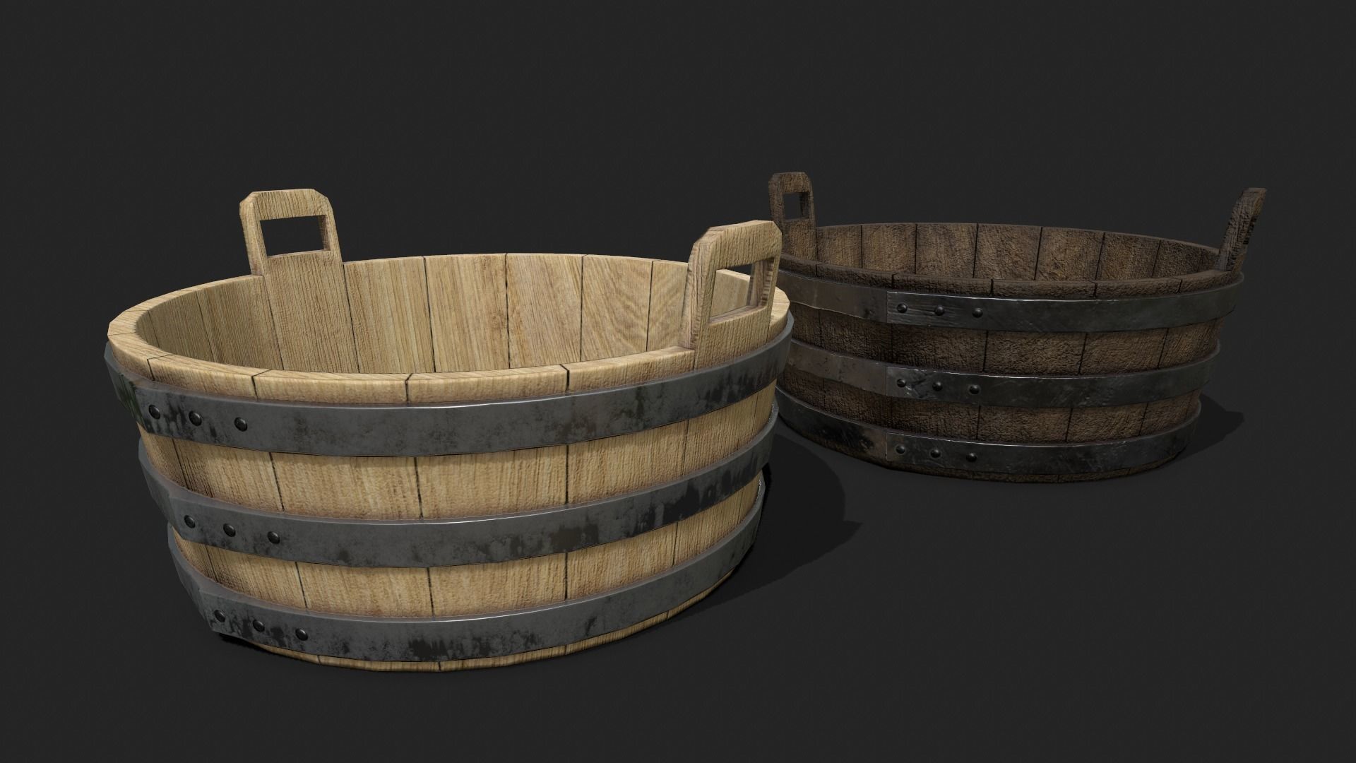 Bucket Pack Low poly 3D Models Low-poly 3D model_8
