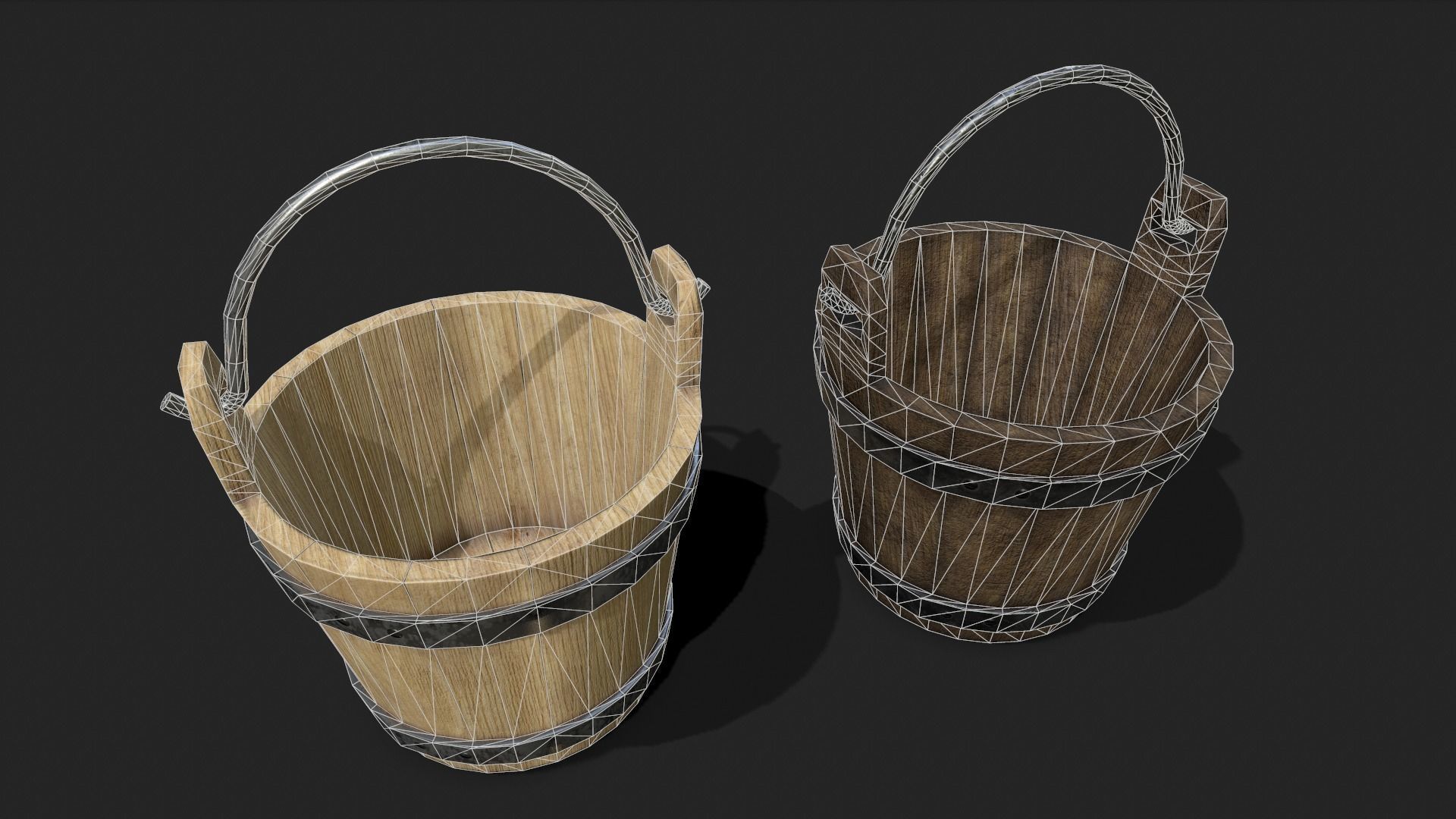 Bucket Pack Low poly 3D Models Low-poly 3D model_16
