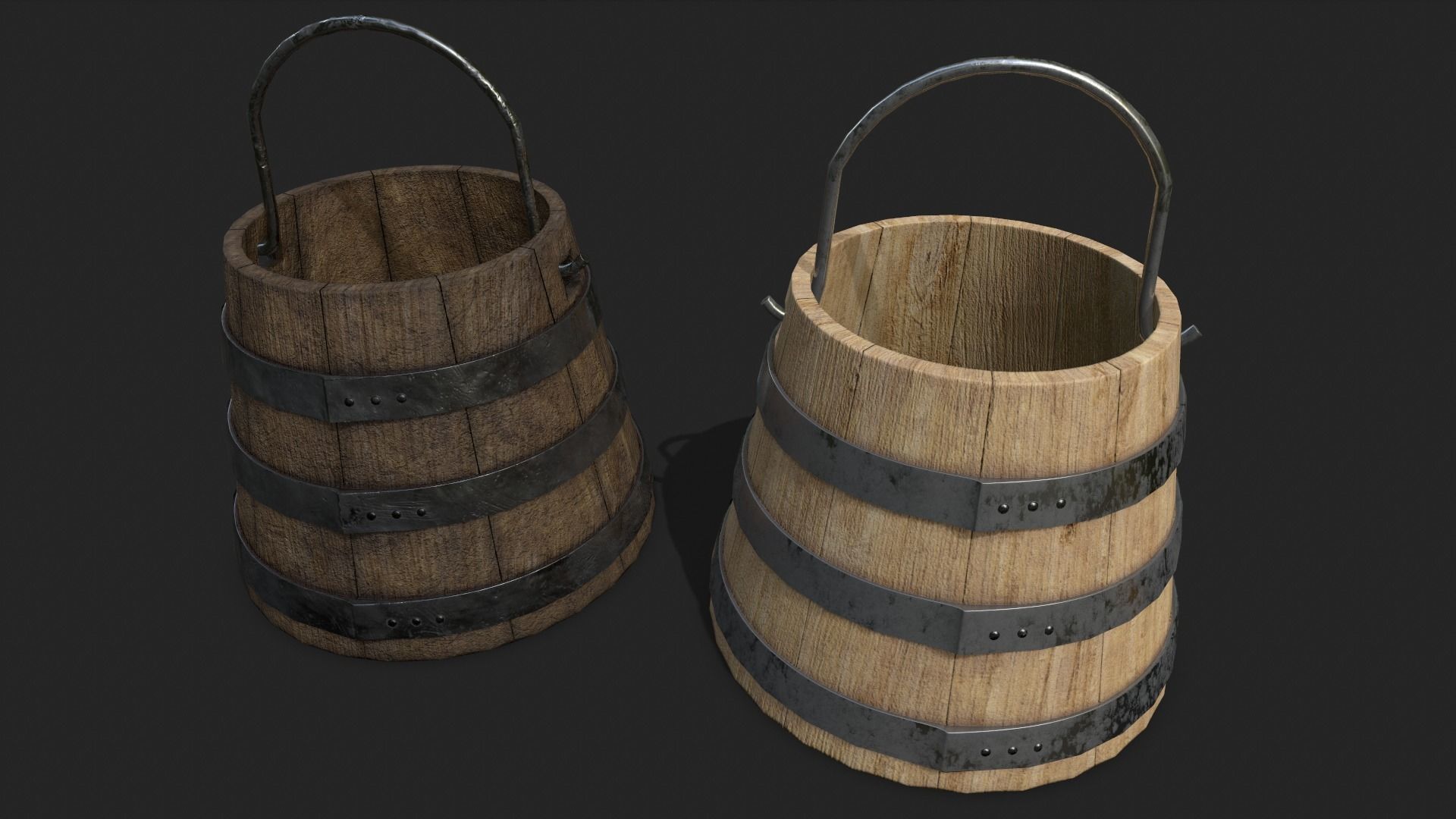 Bucket Pack Low poly 3D Models Low-poly 3D model_6