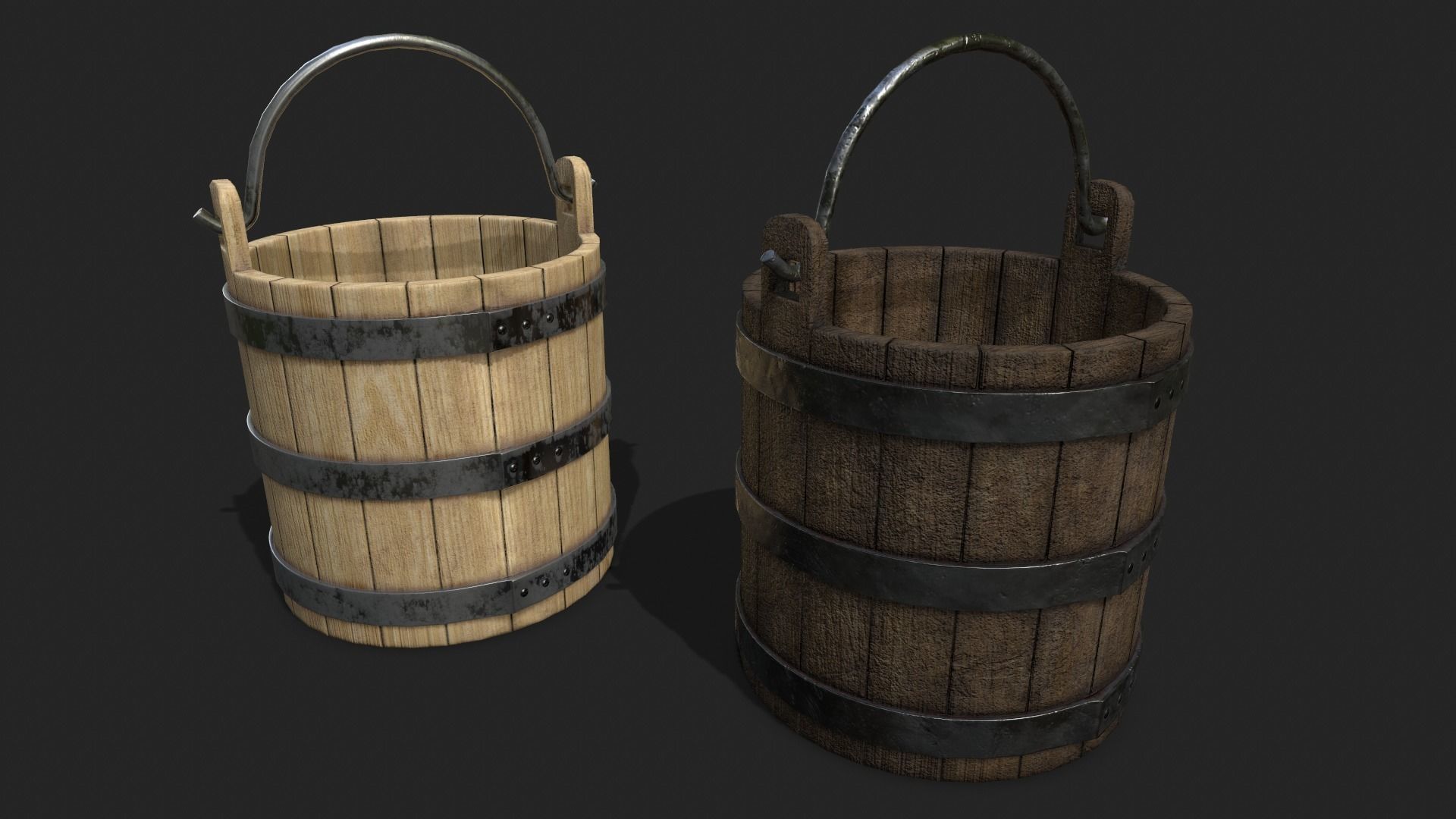 Bucket Pack Low poly 3D Models Low-poly 3D model_9