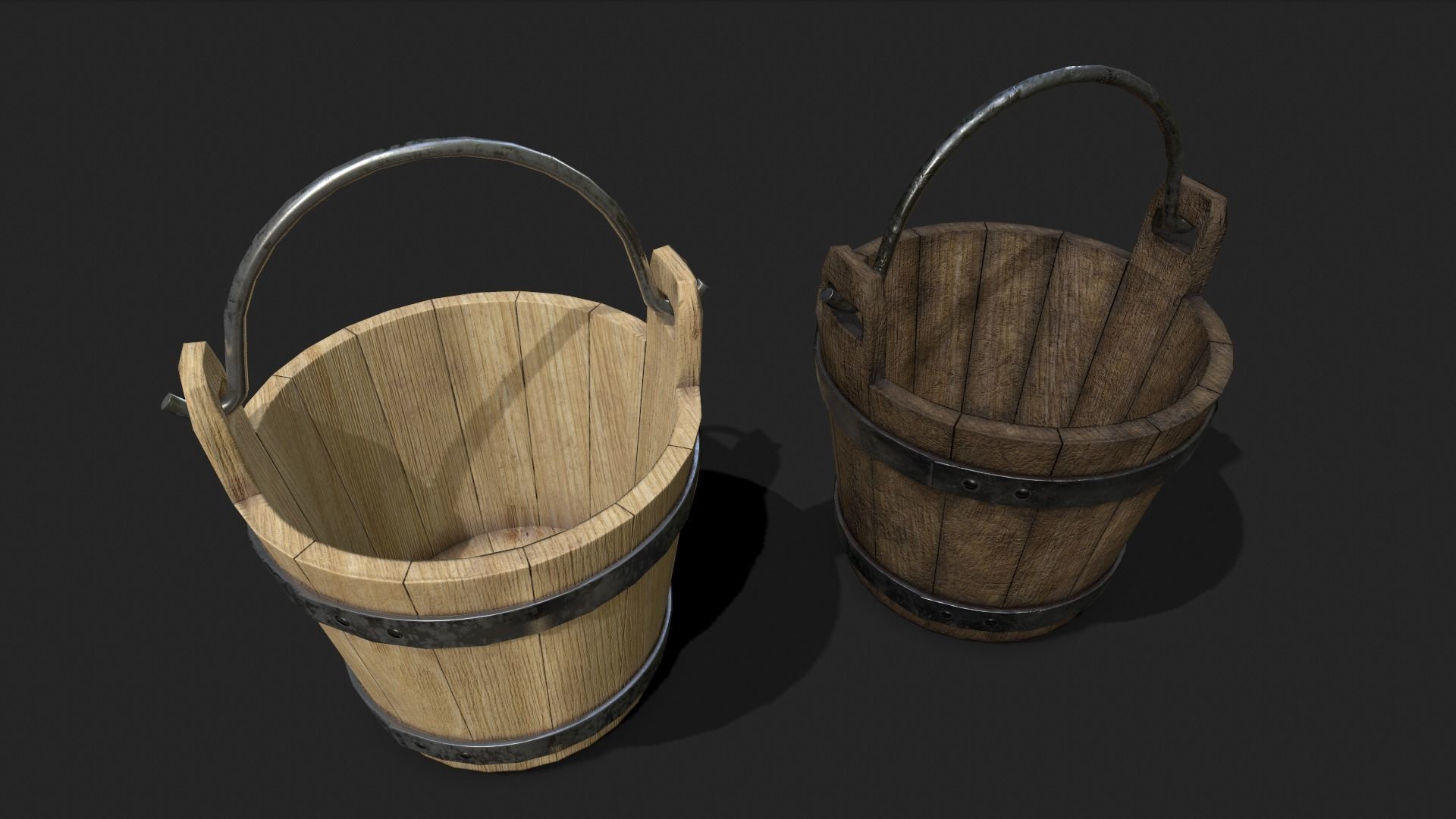 Bucket Pack Low poly 3D Models Low-poly 3D model_7