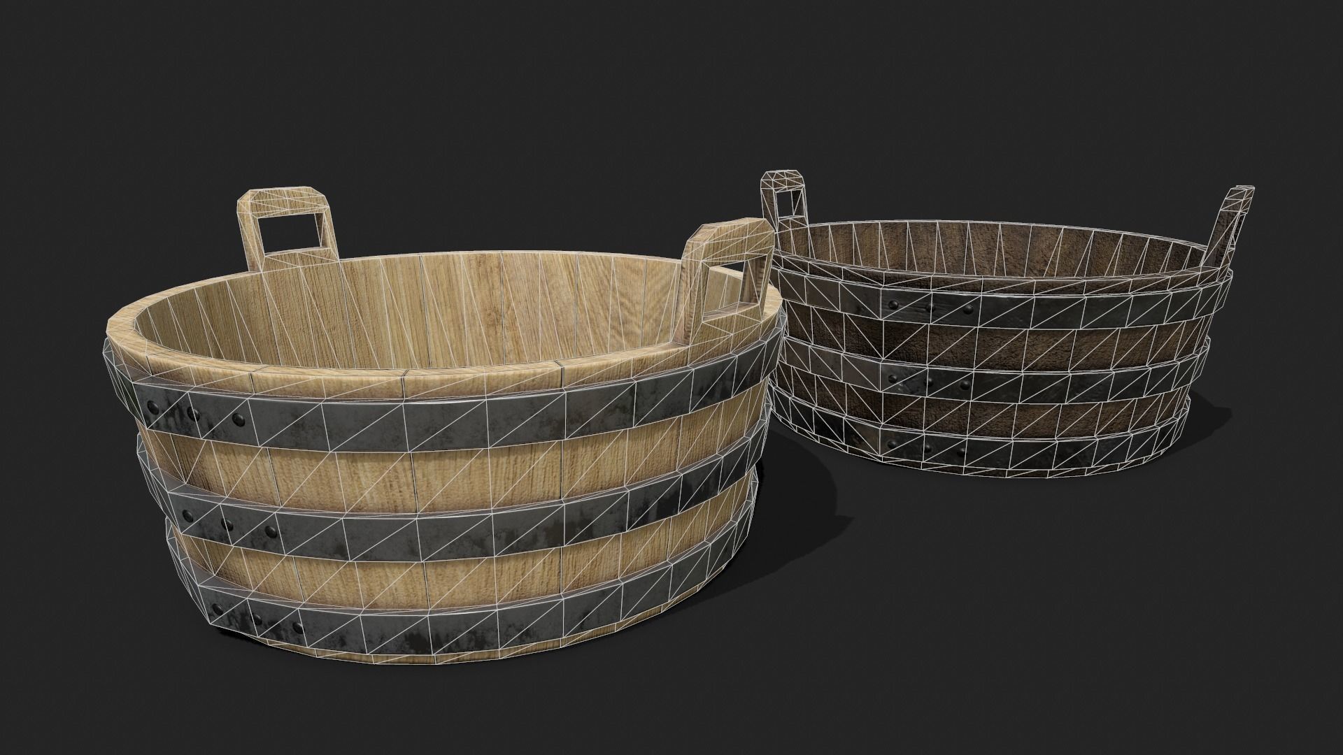 Bucket Pack Low poly 3D Models Low-poly 3D model_17