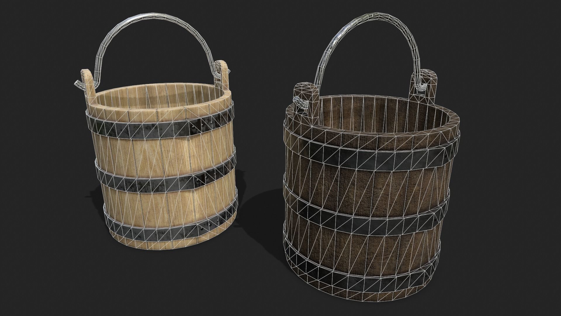 Bucket Pack Low poly 3D Models Low-poly 3D model_18