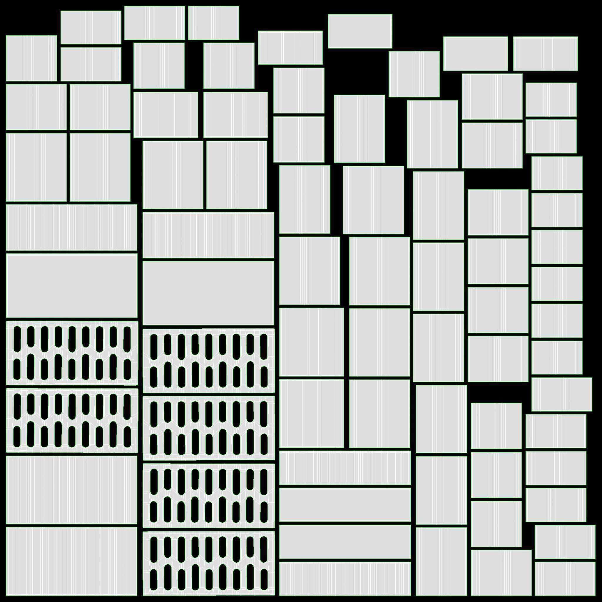 Clay bricks 4 types 3D model_8