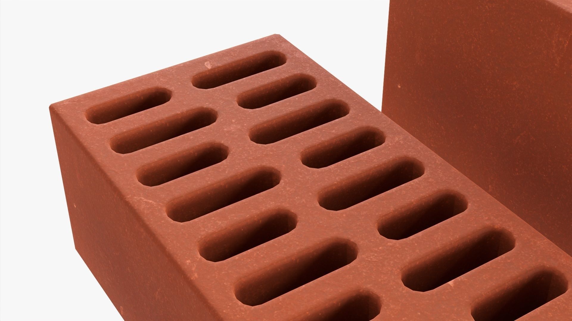 Clay bricks 4 types 3D model_4