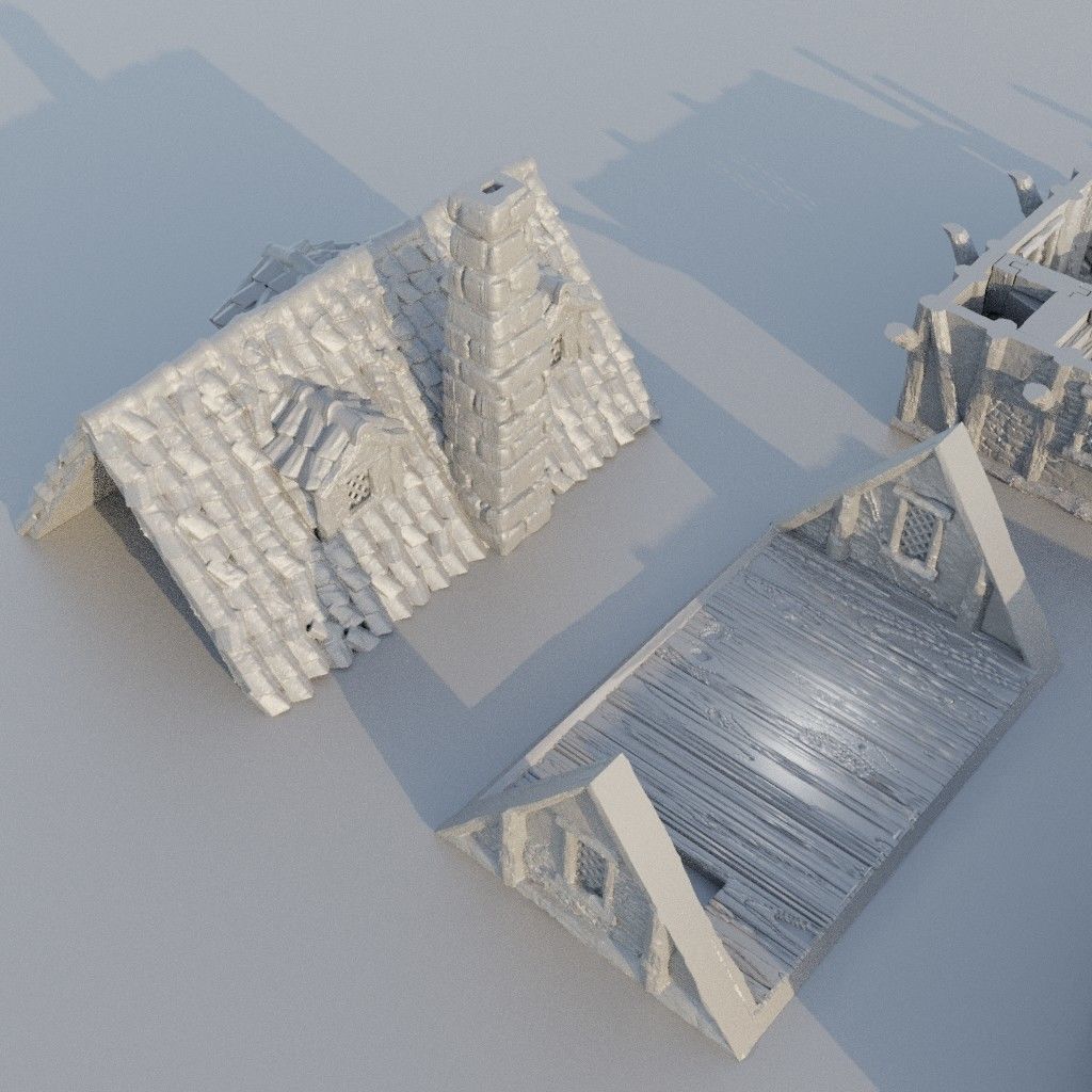 Shady Merchant House Tabletop Terrain 28 mm 3D print model_8