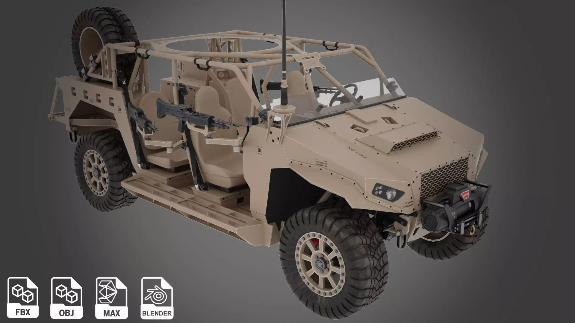 Polaris Dagor A1 Low-poly 3D model_0