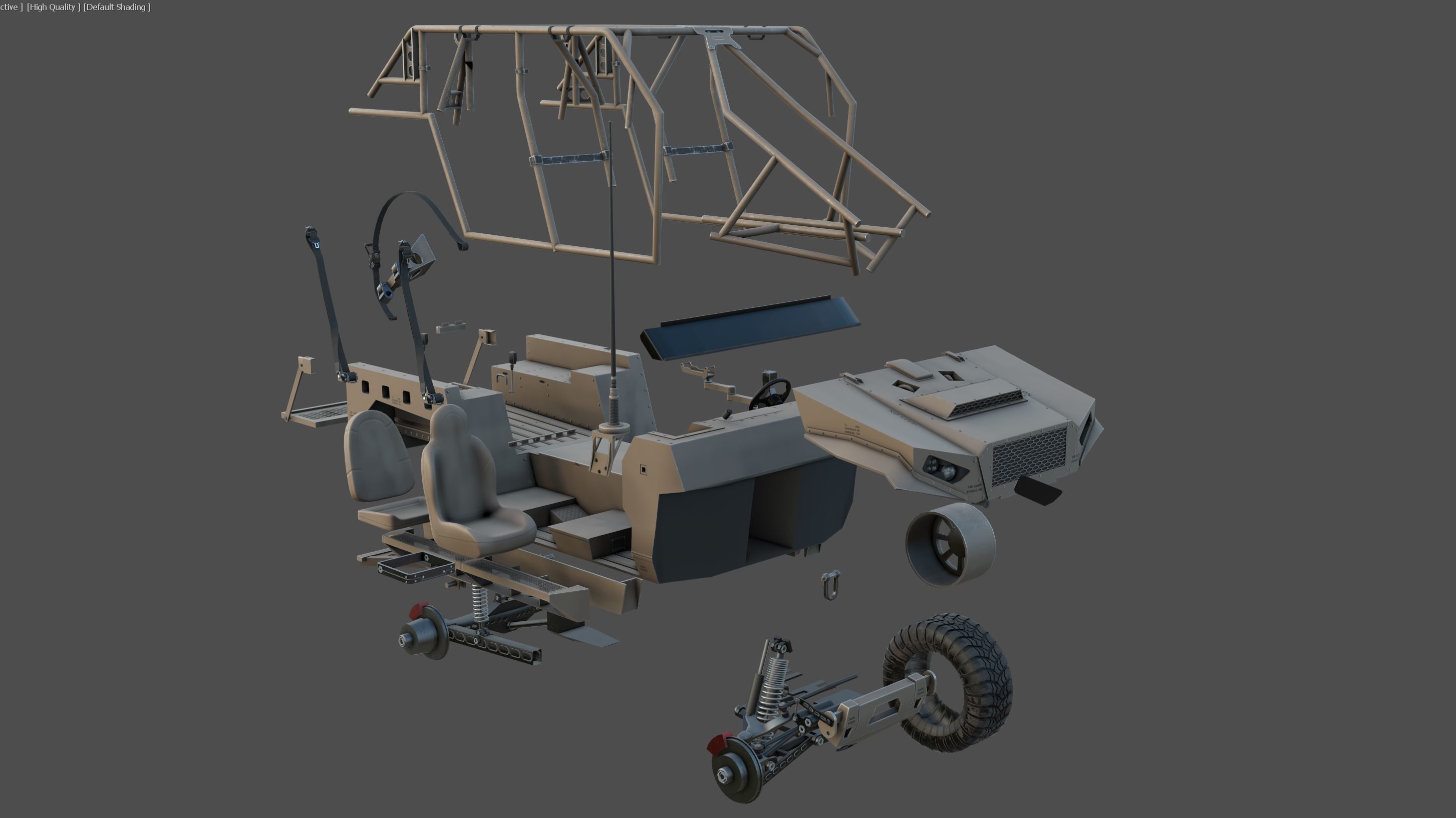 Polaris Dagor A1 Low-poly 3D model_11