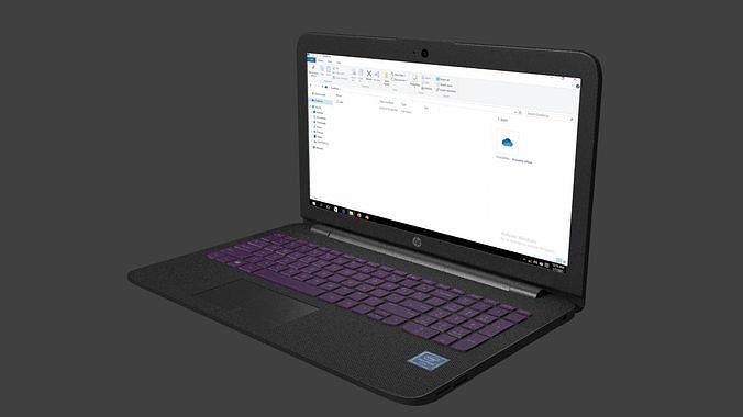 hp laptop computer 3D model