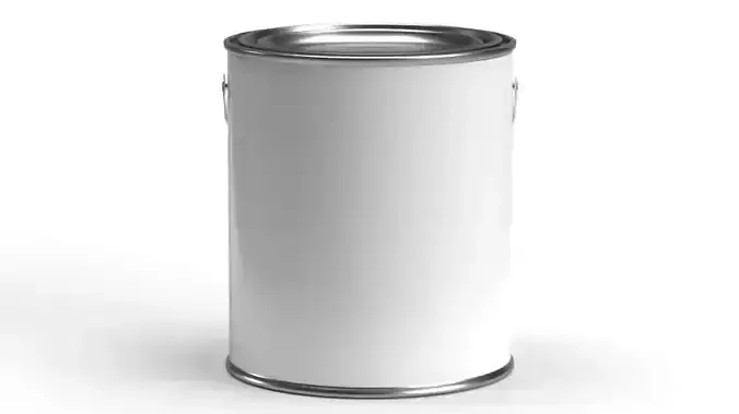 Quart paint can with plastic handle 
