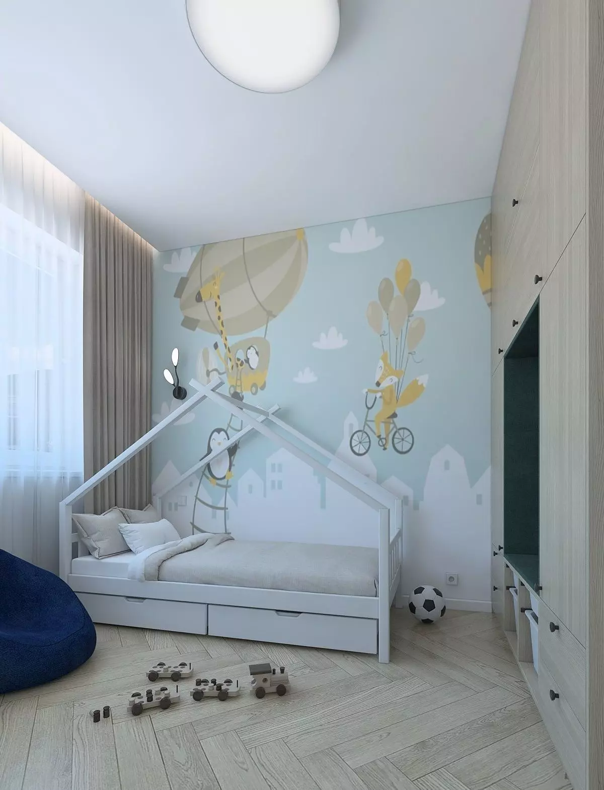 Playful cozy children room 3D model