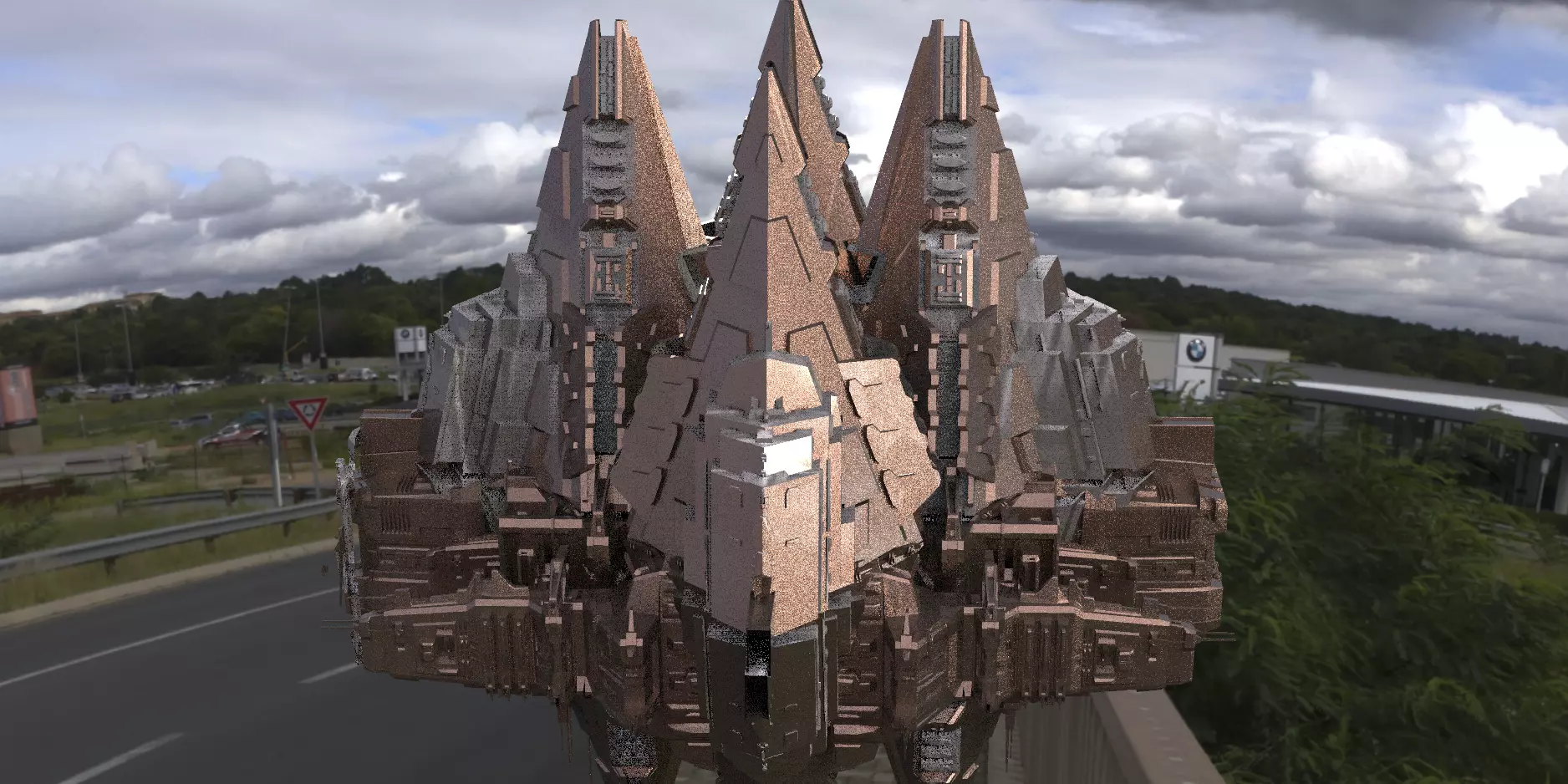 District 10 Mothership Tower7 3D model_0