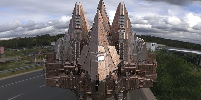 District 10 Mothership Tower7 3D model