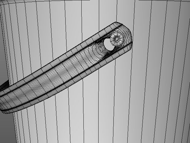 Gallon paint can with plastic handle  3D model_4