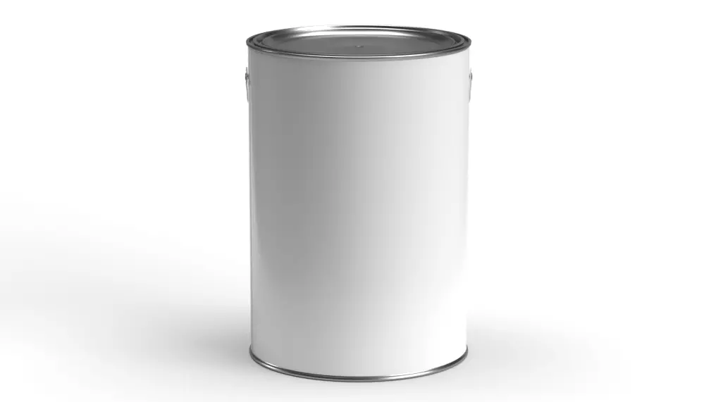 Gallon paint can with plastic handle  3D model_0