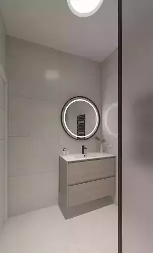 Simple but cozy shower room