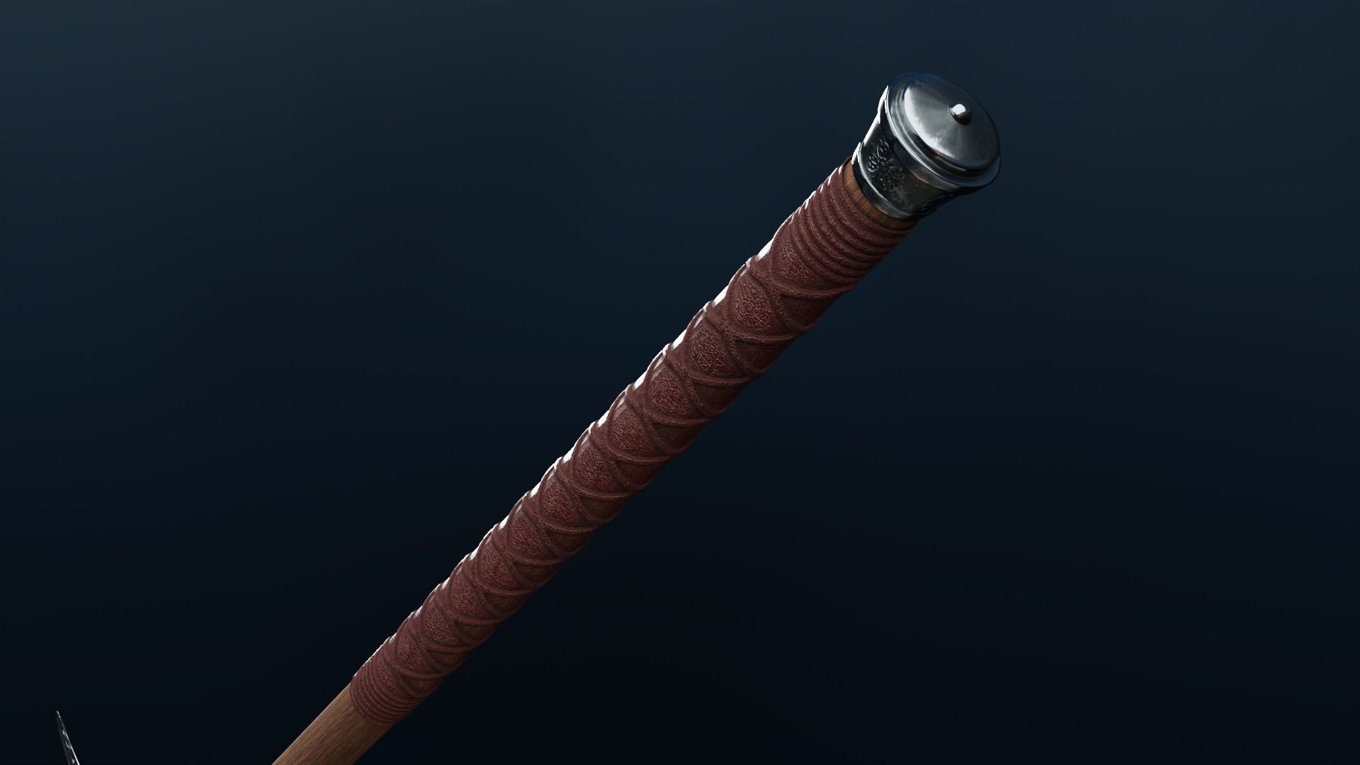 Low Poly Medieval Battle Axe with stump 3D Model PBR 3D model Low-poly 3D model_7