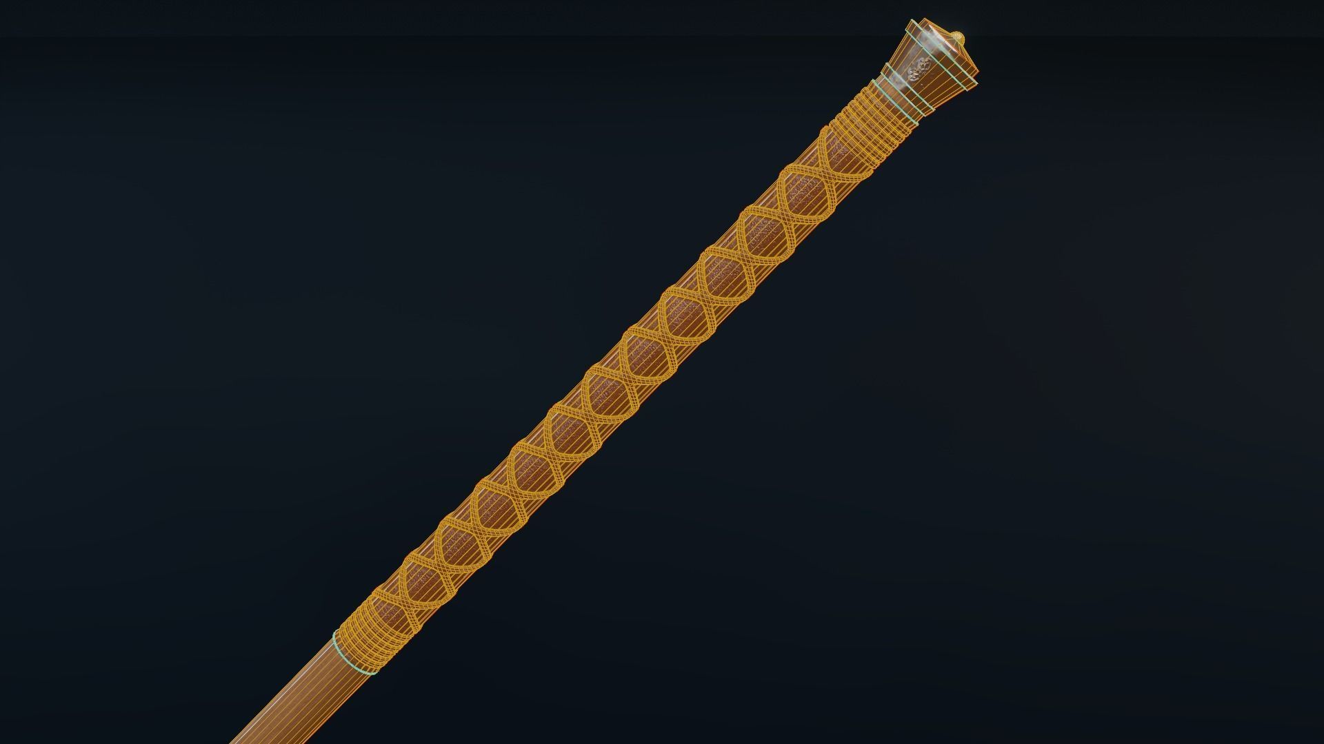 Low Poly Medieval Battle Axe with stump 3D Model PBR 3D model Low-poly 3D model_12