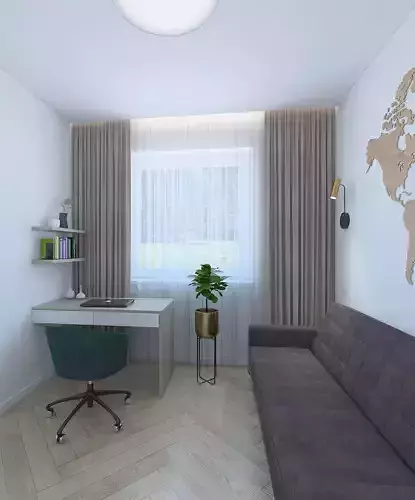 Simple comfortable work room