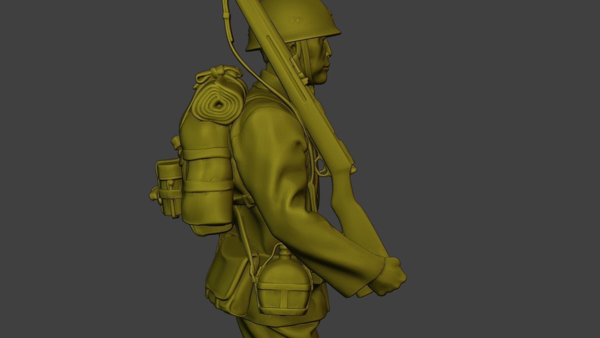 Japanese soldier ww2 Walk2 J1 3D print model_20