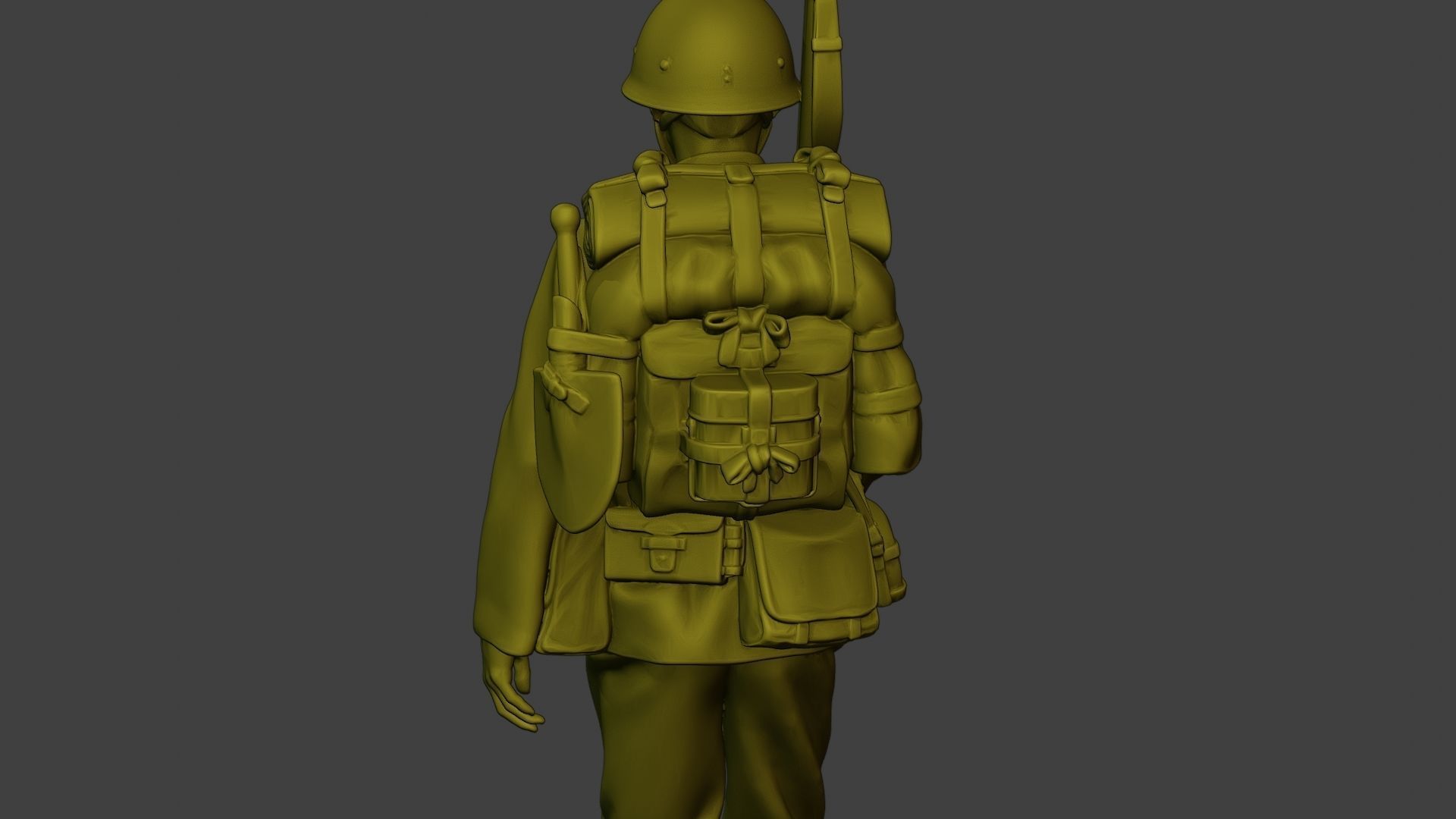 Japanese soldier ww2 Walk2 J1 3D print model_21