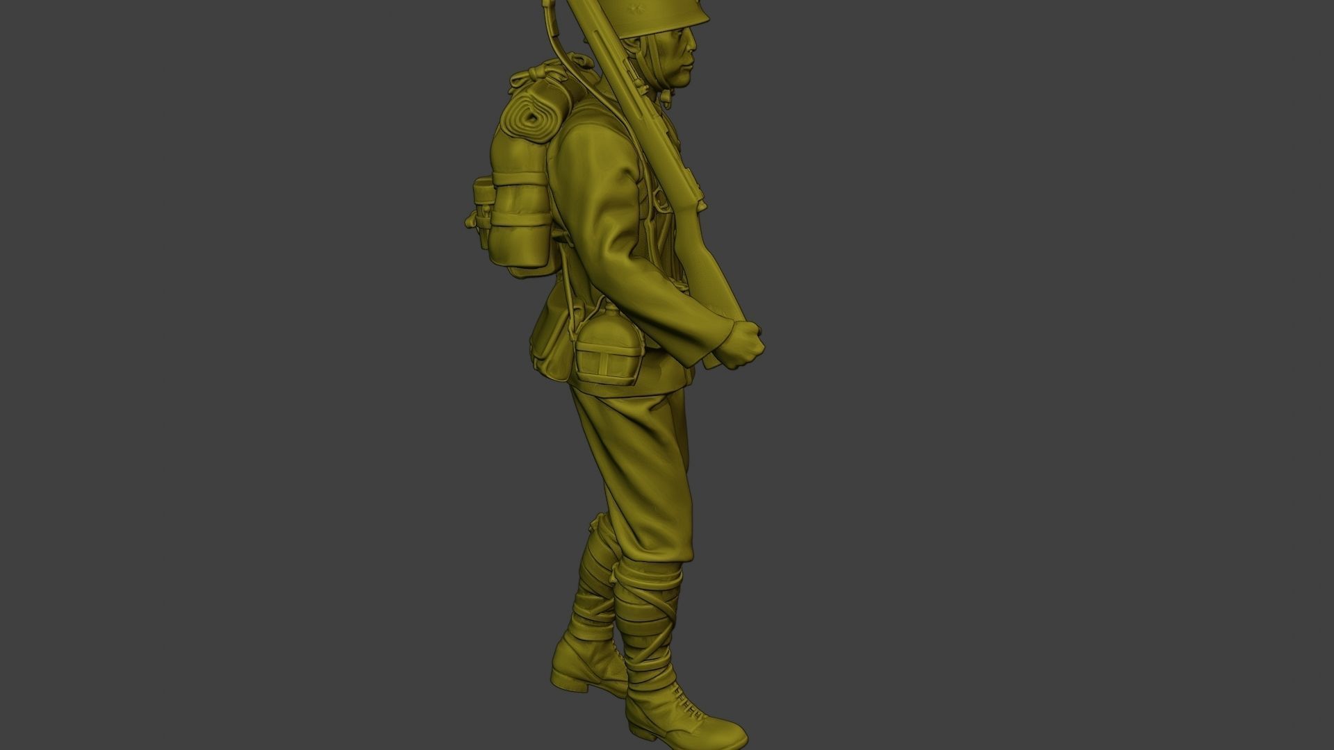 Japanese soldier ww2 Walk2 J1 3D print model_30