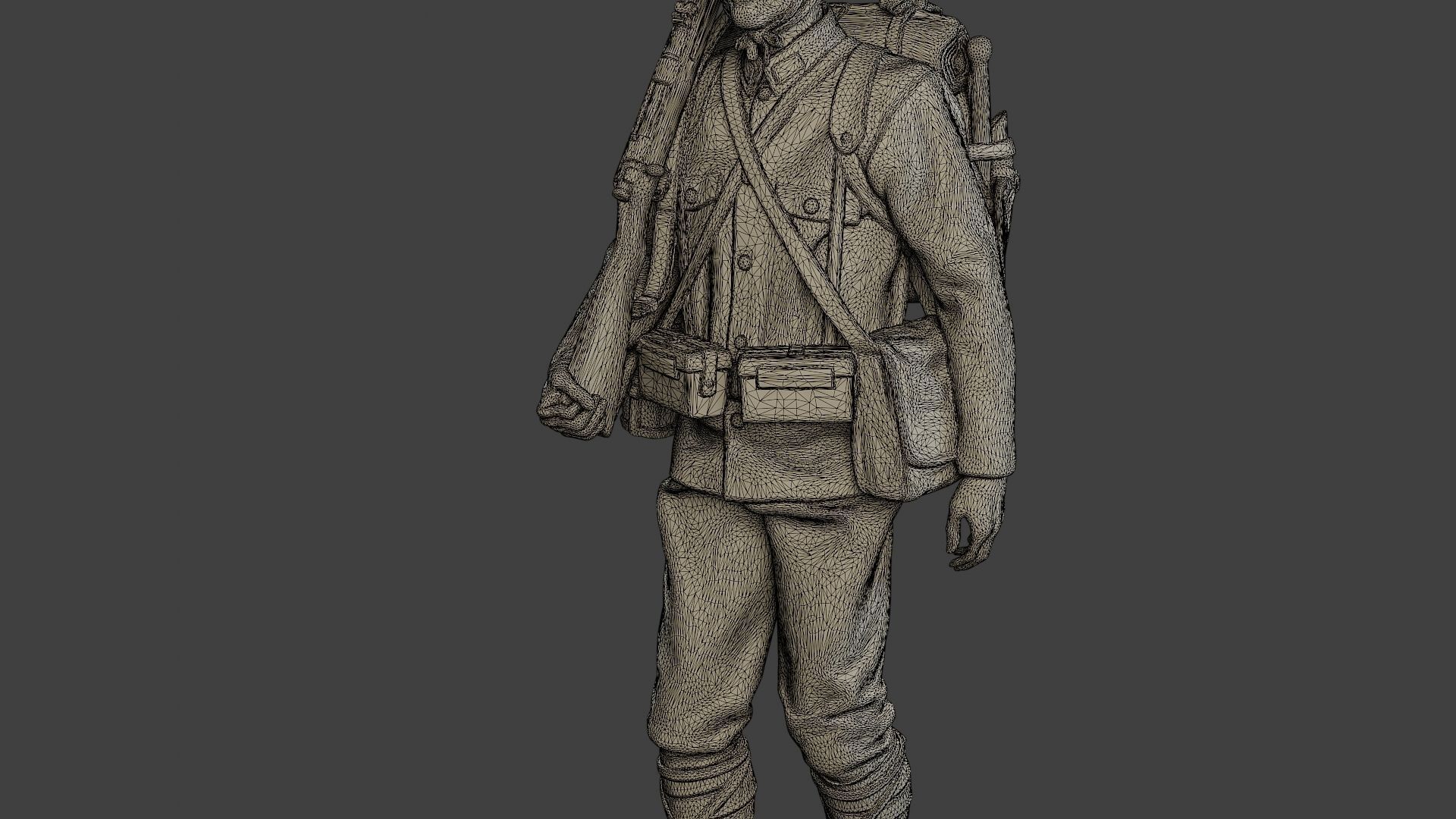 Japanese soldier ww2 Walk2 J1 3D print model_12