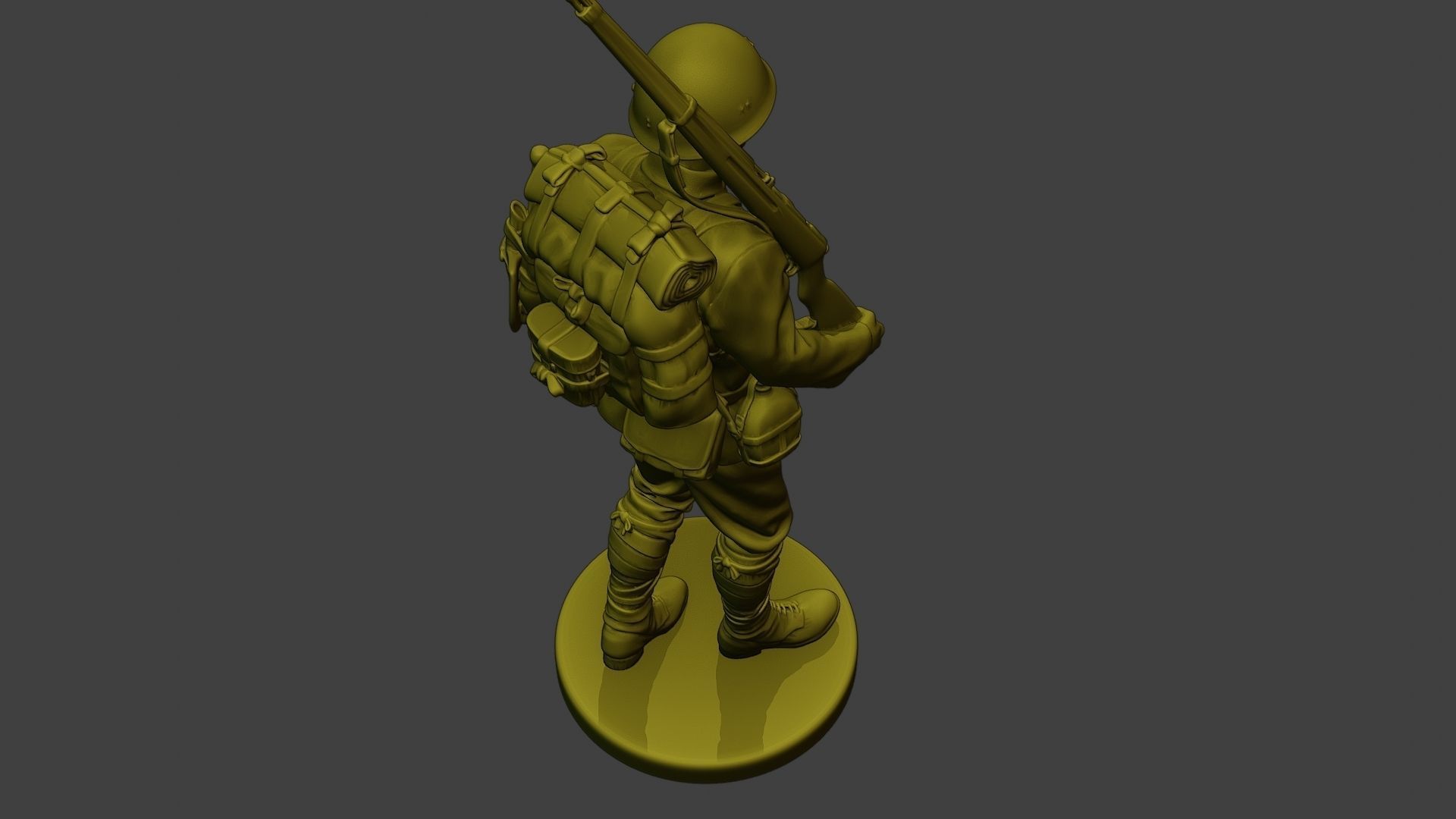 Japanese soldier ww2 Walk2 J1 3D print model_22