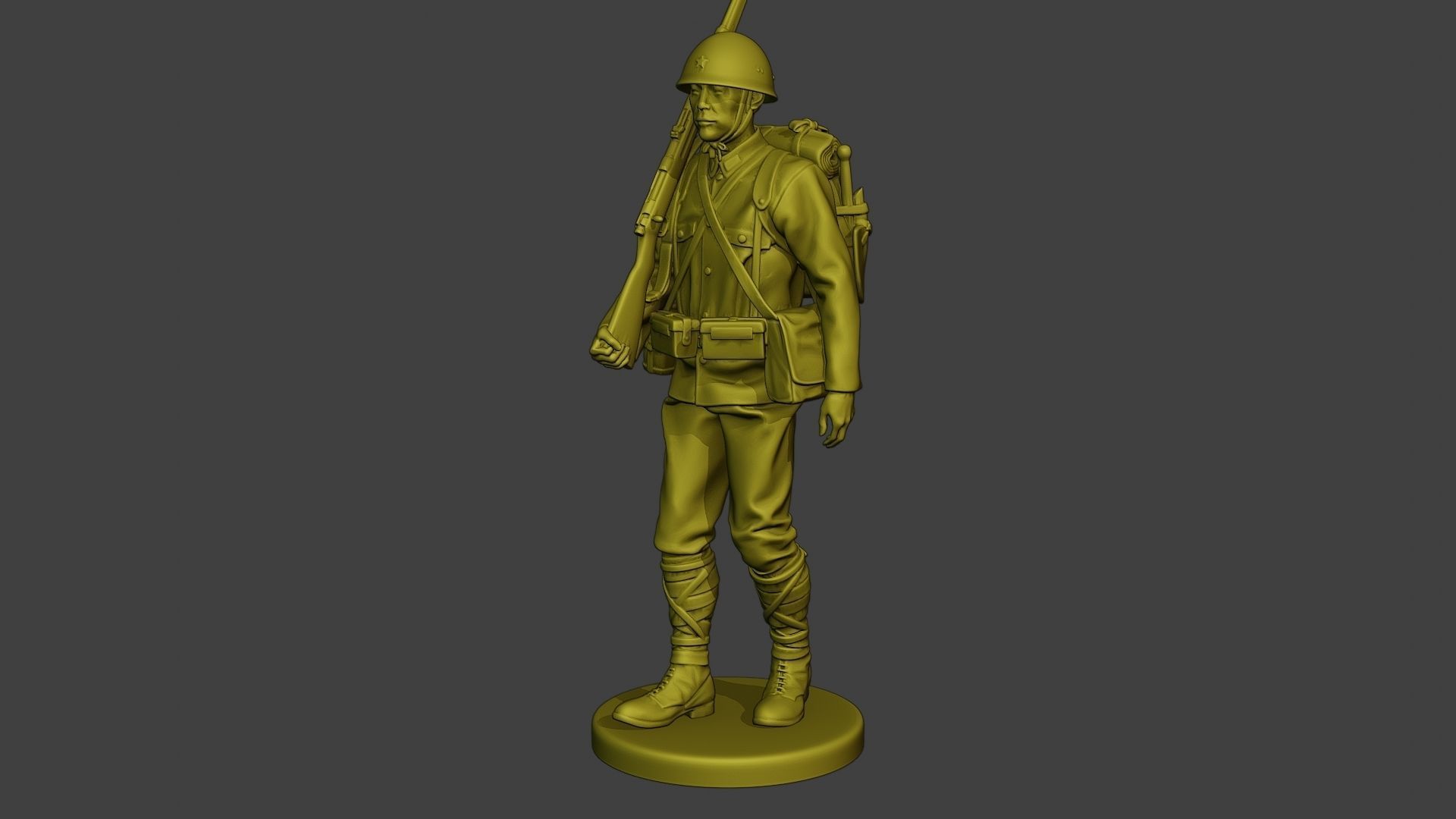 Japanese soldier ww2 Walk2 J1 3D print model_2