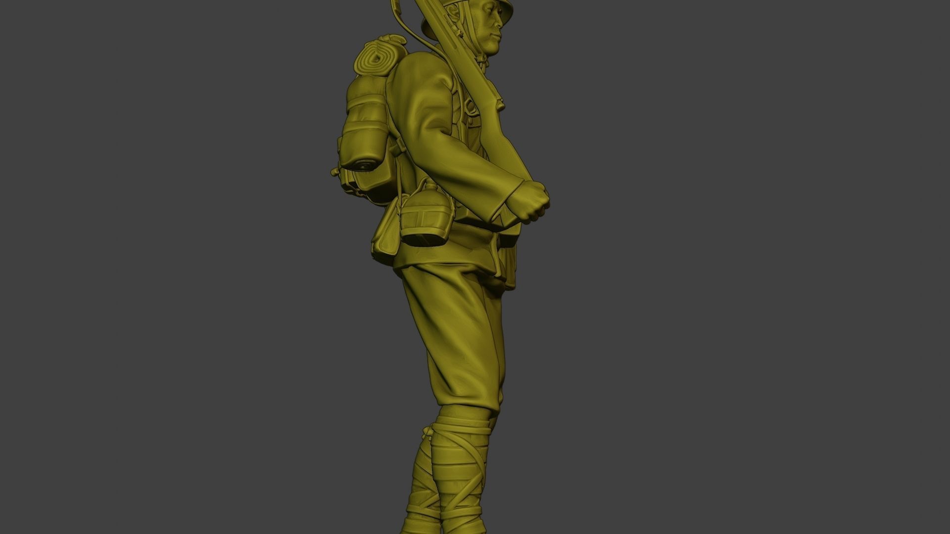 Japanese soldier ww2 Walk2 J1 3D print model_29