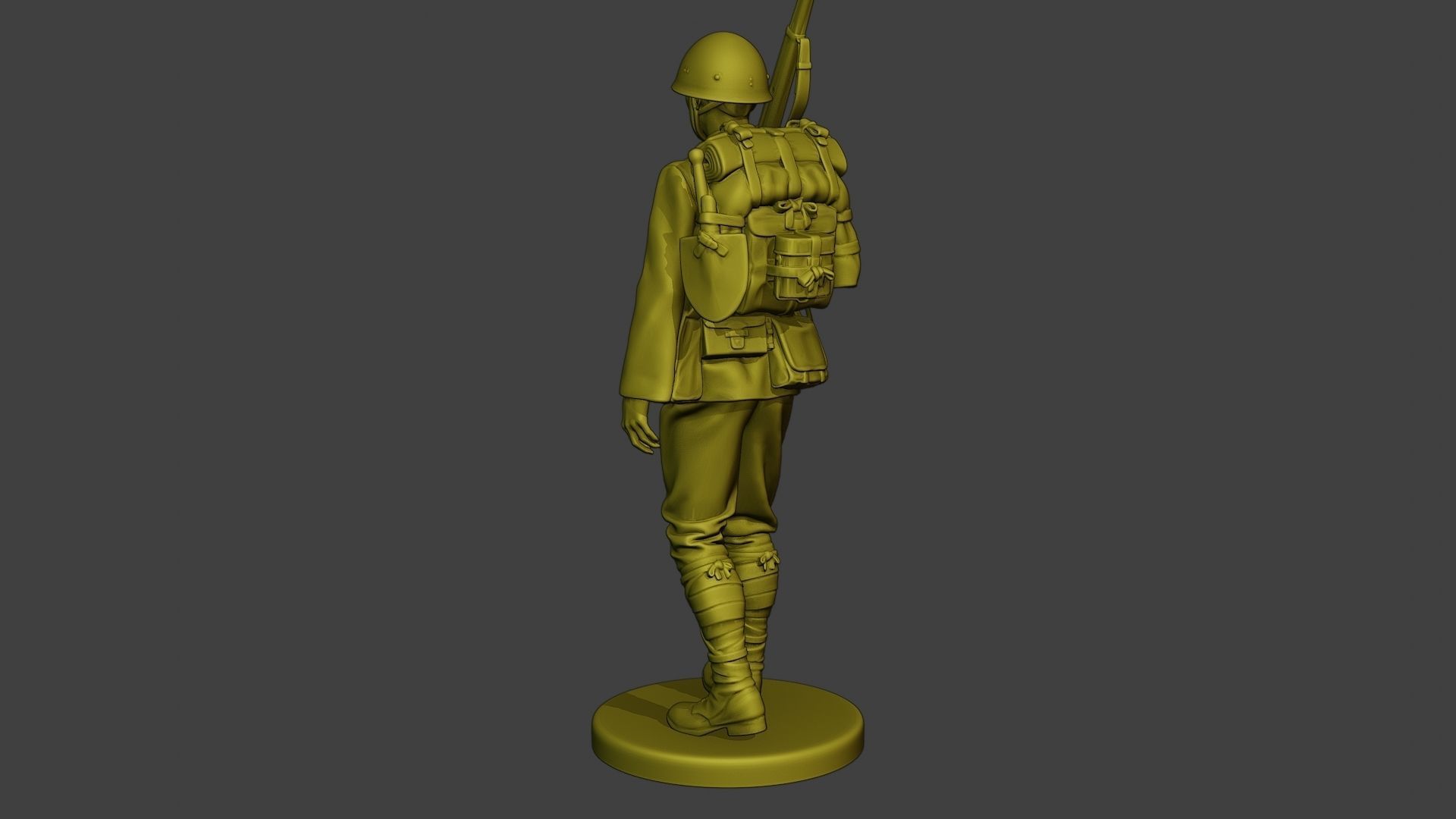 Japanese soldier ww2 Walk2 J1 3D print model_5