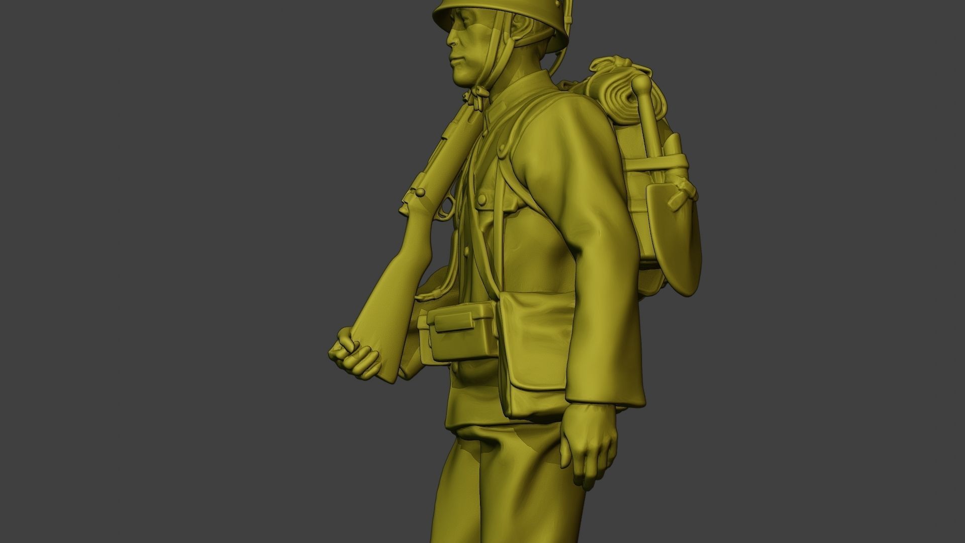 Japanese soldier ww2 Walk2 J1 3D print model_17
