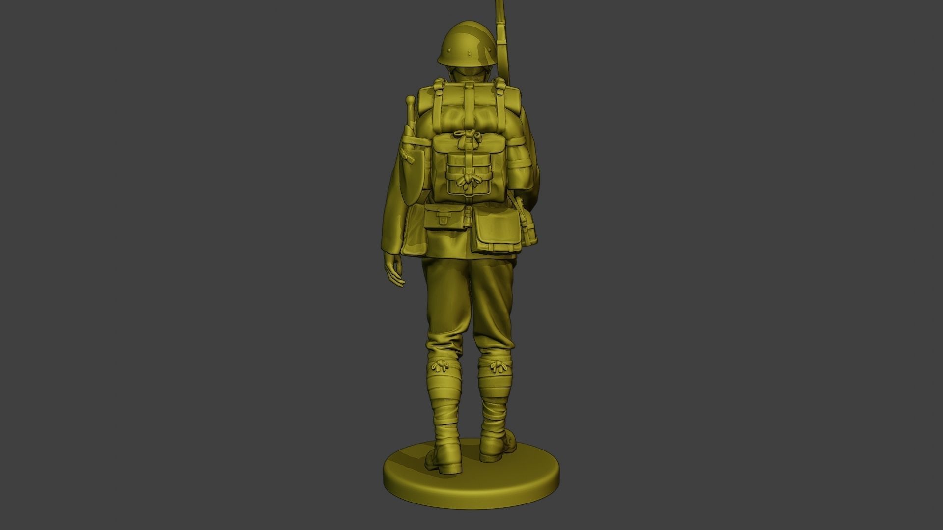 Japanese soldier ww2 Walk2 J1 3D print model_6