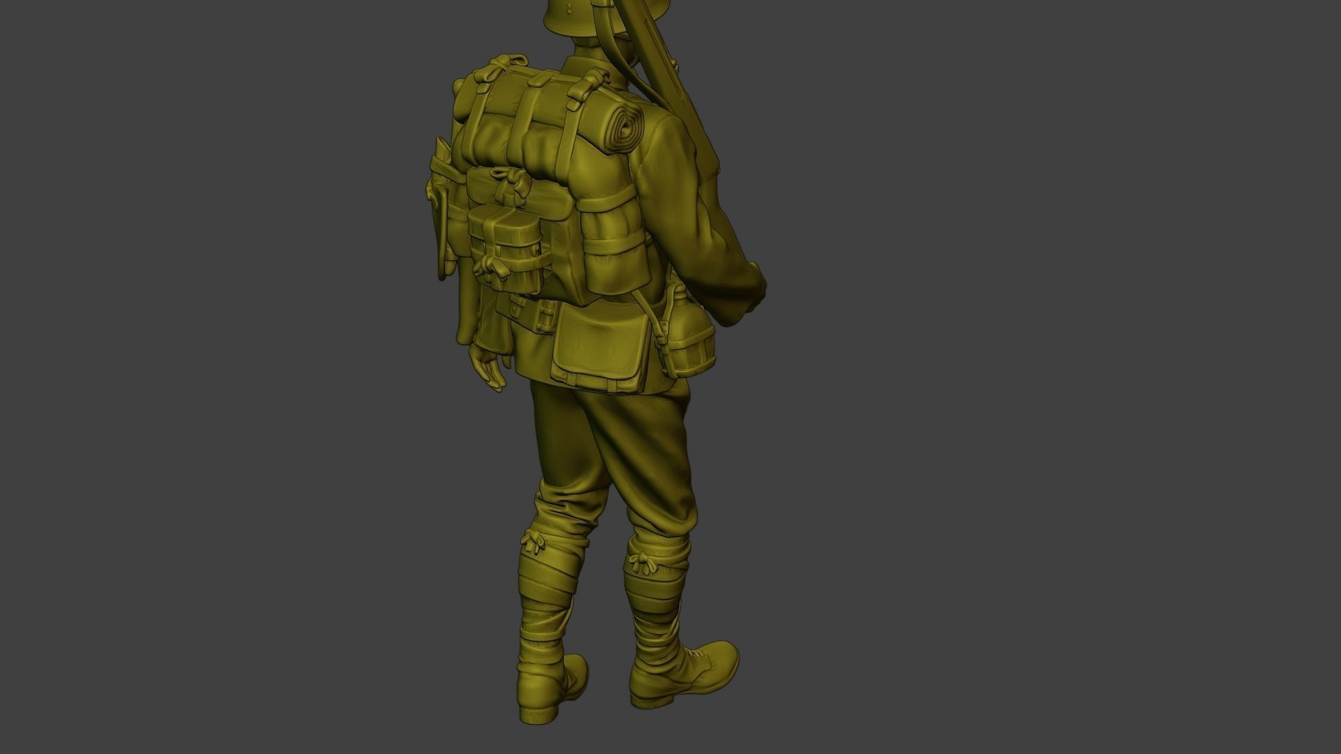 Japanese soldier ww2 Walk2 J1 3D print model_24