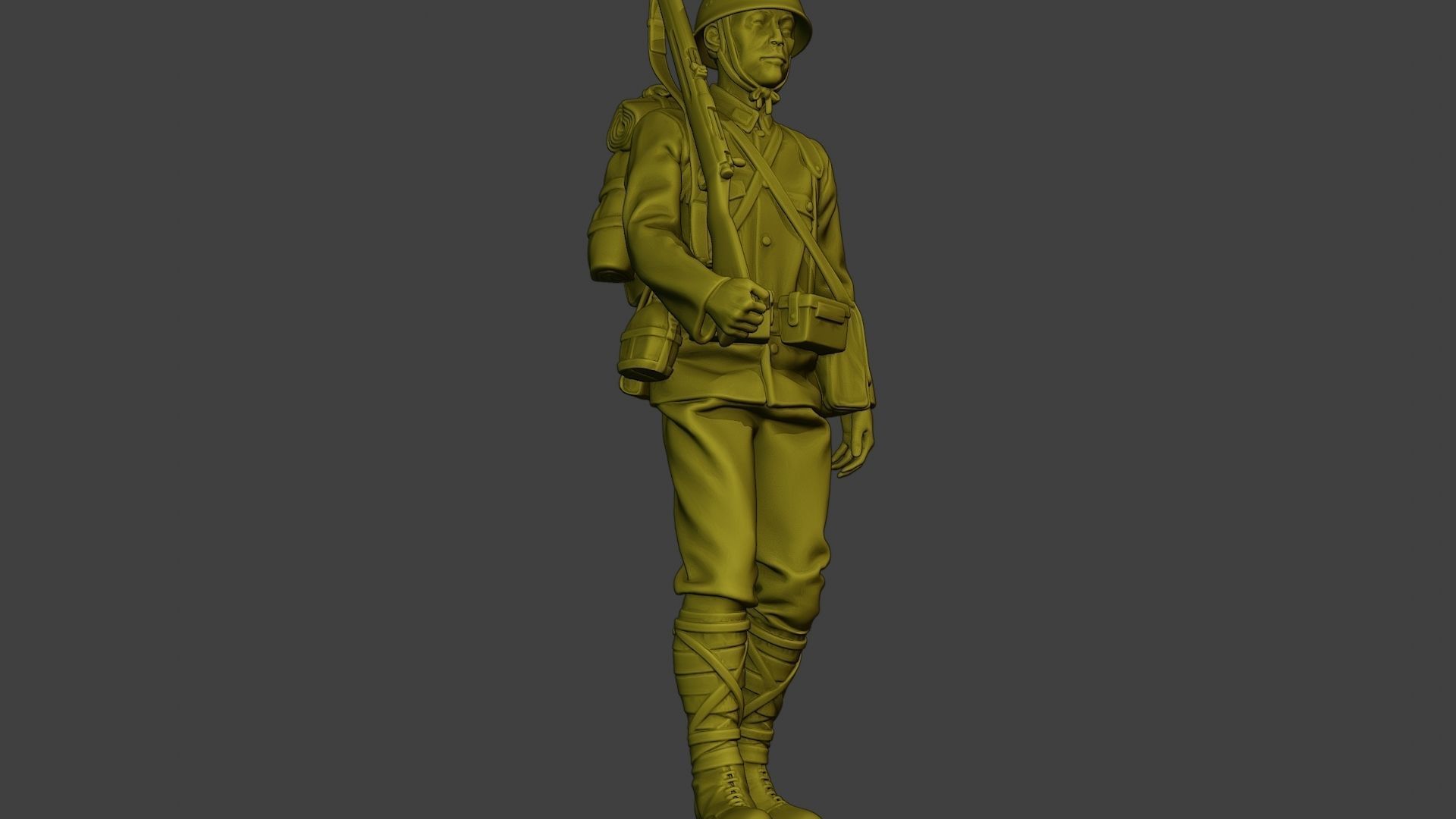 Japanese soldier ww2 Walk2 J1 3D print model_13