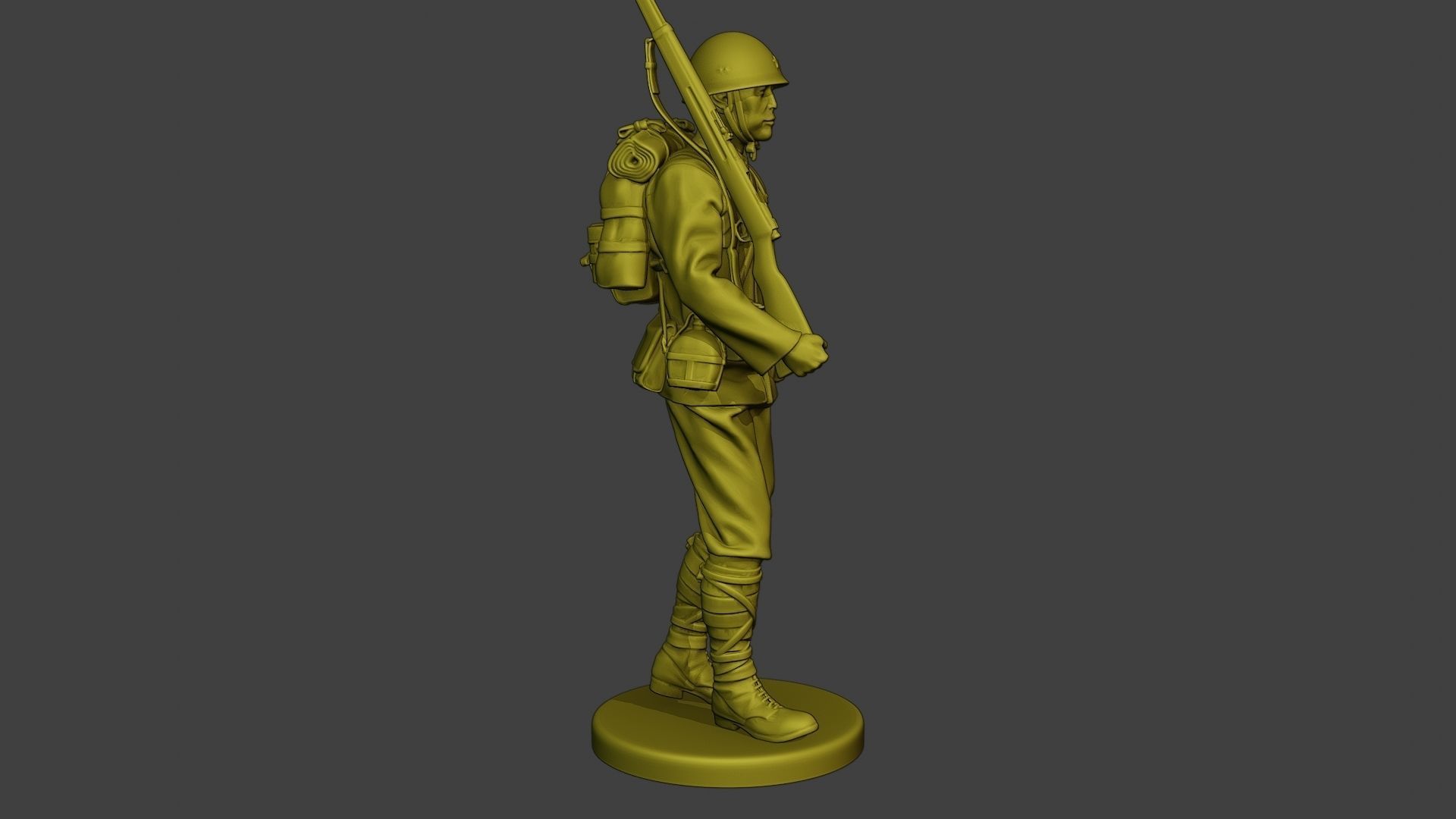 Japanese soldier ww2 Walk2 J1 3D print model_9