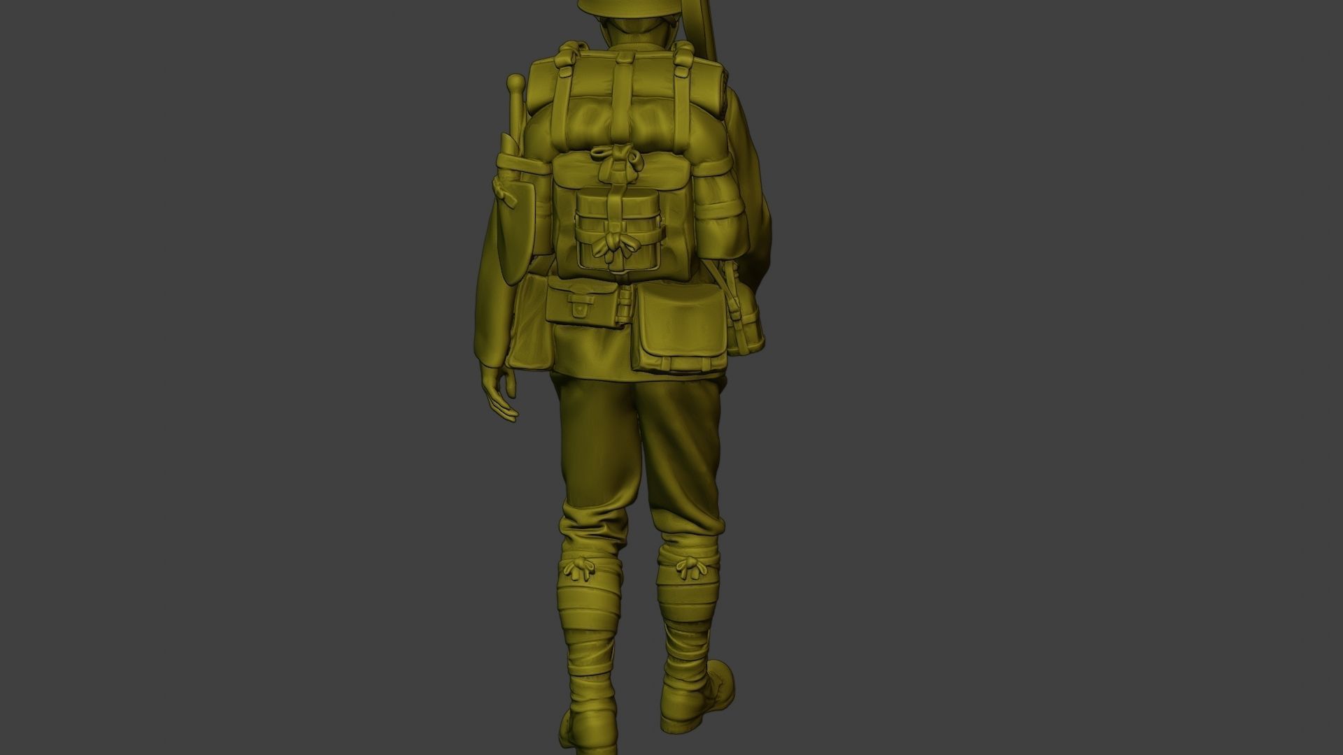 Japanese soldier ww2 Walk2 J1 3D print model_25